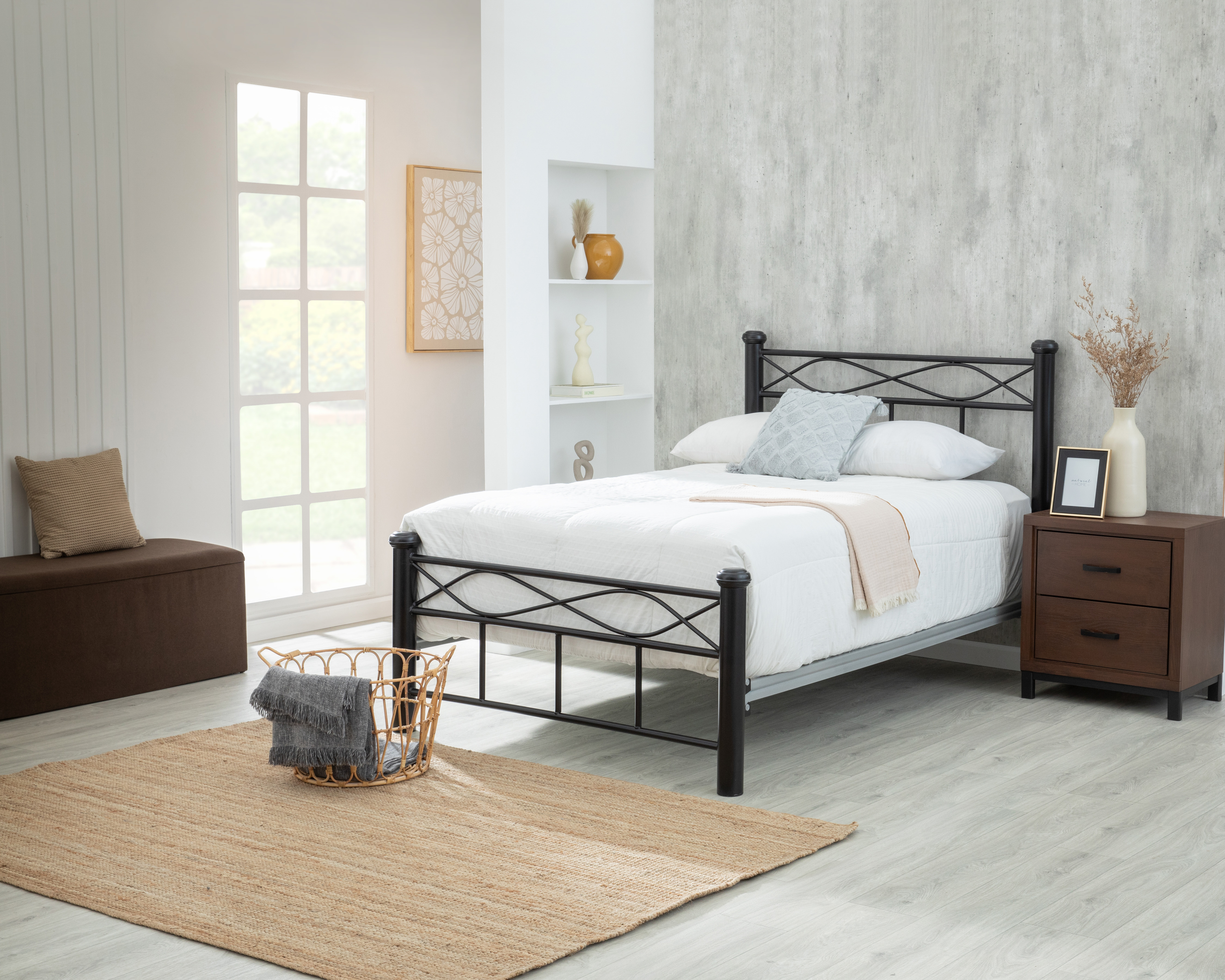 Base para Cama Matrimonial Milan de Acero