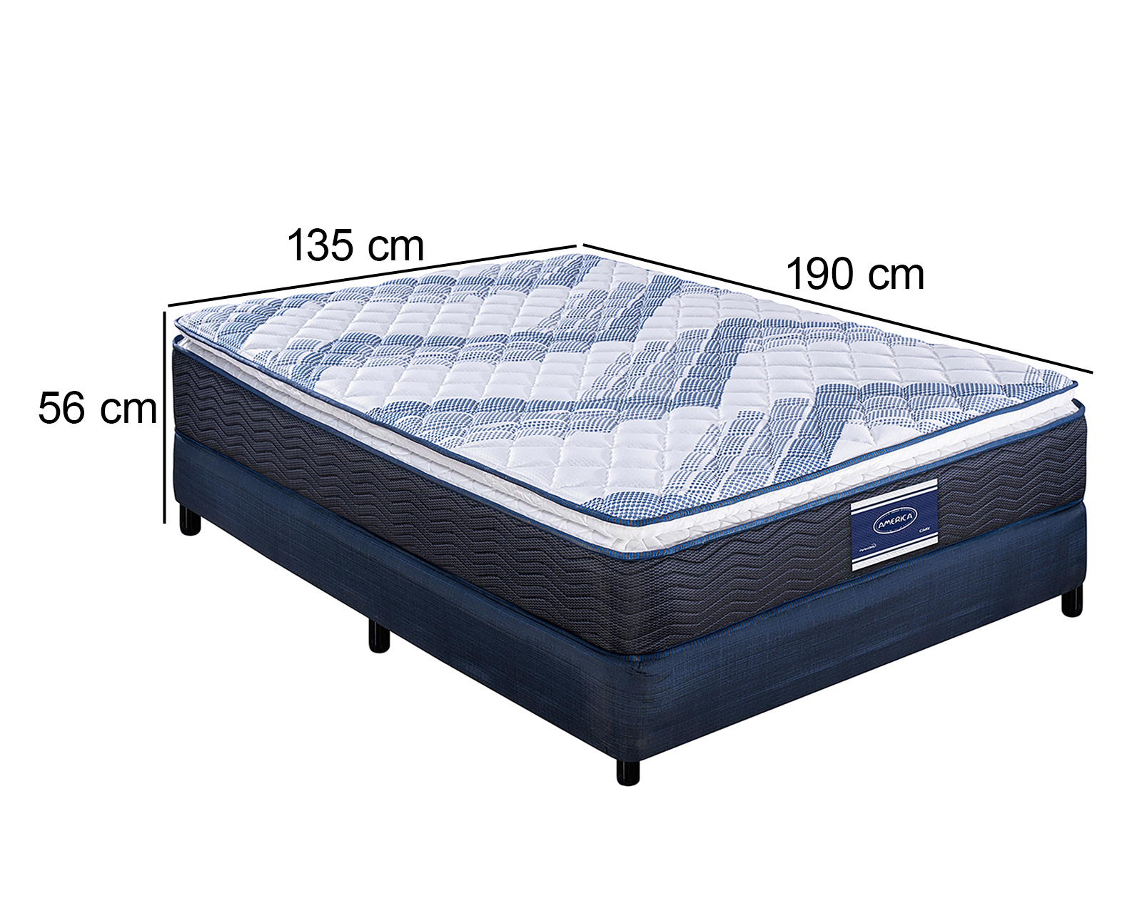 Foto 6 | Foto 6 | Juego de Colchón y Box Matrimonial América Cadiz