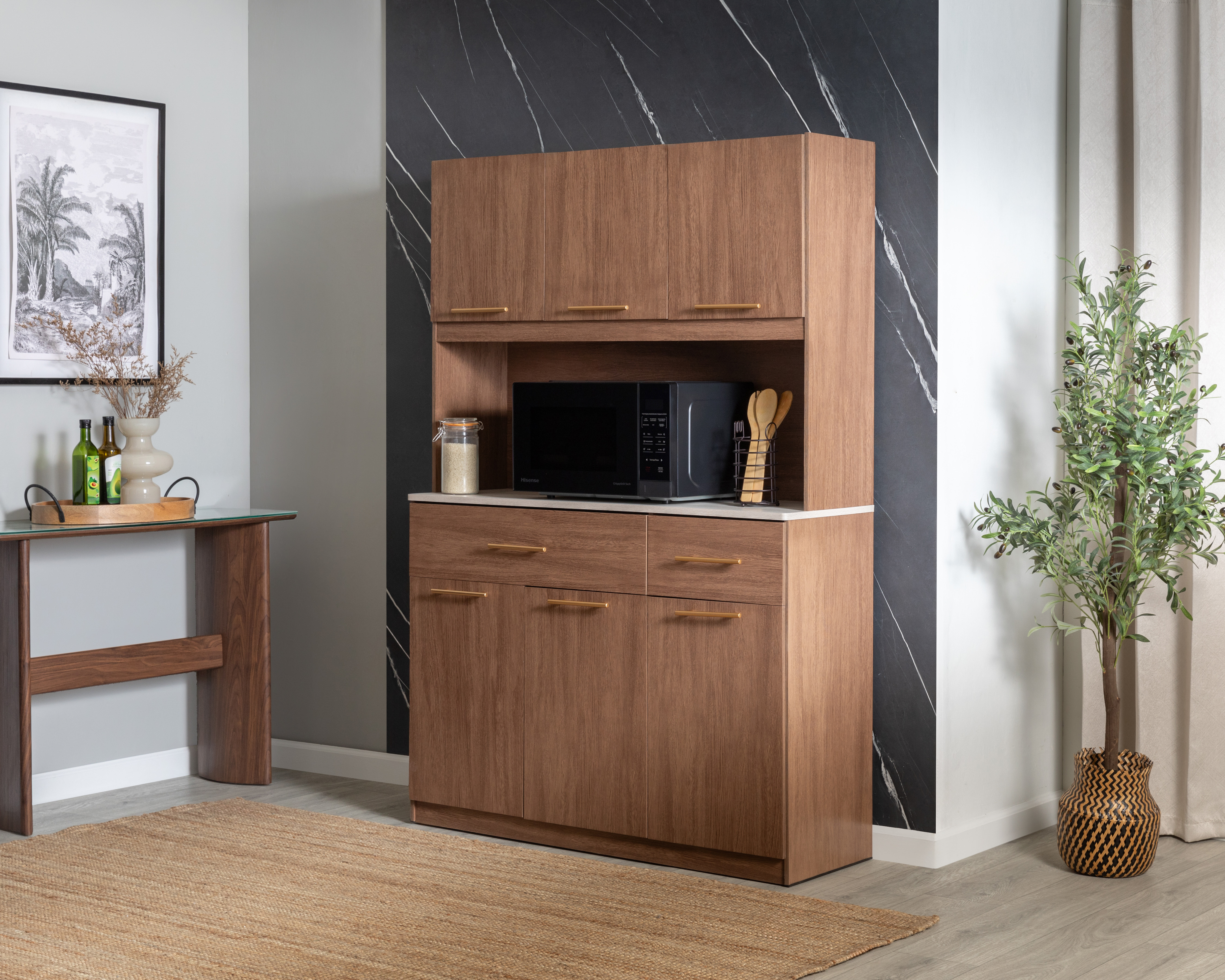 Alacena Mobi de Mdf Madrid Nogal