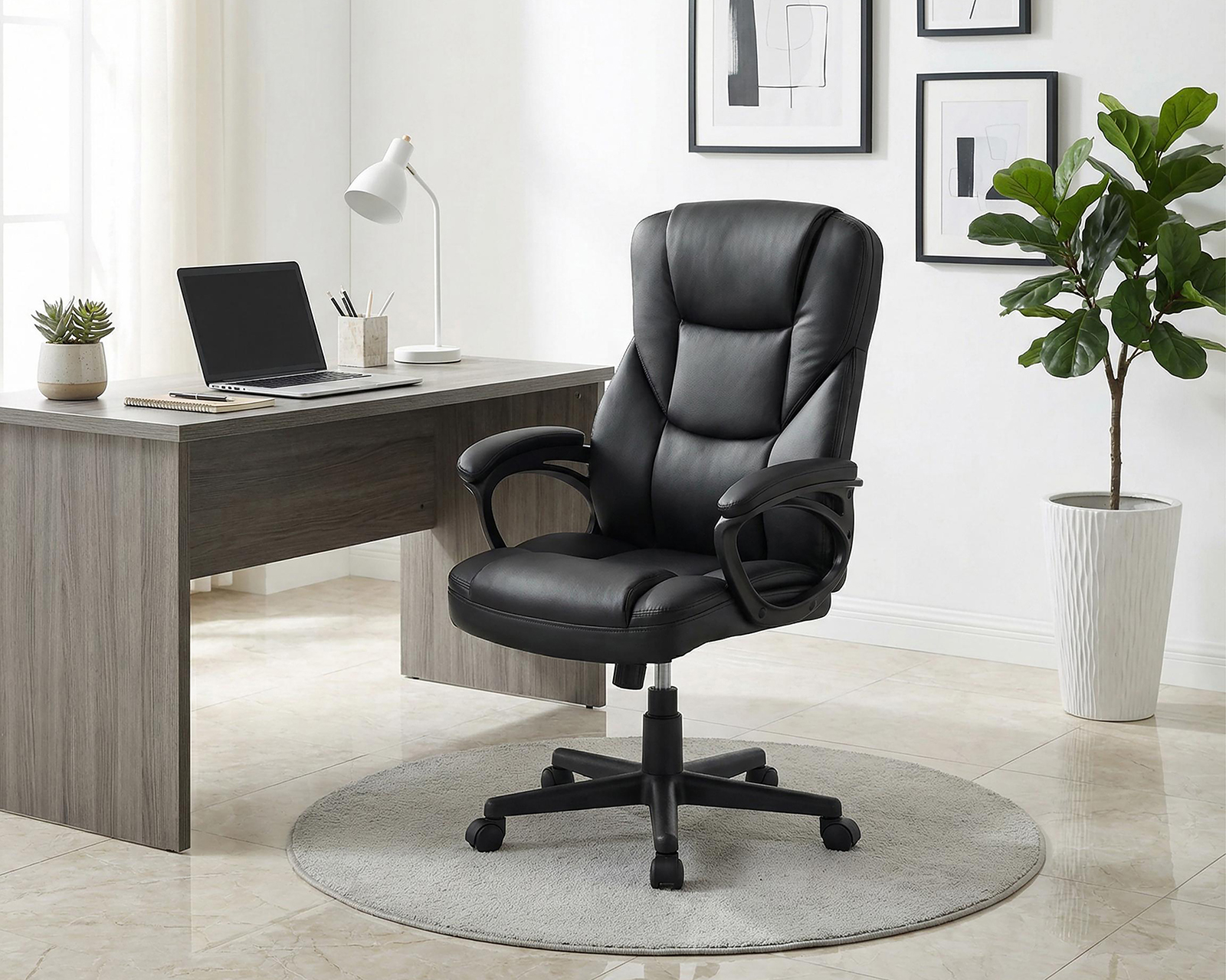 Silla de Oficina Hamburgo Negra