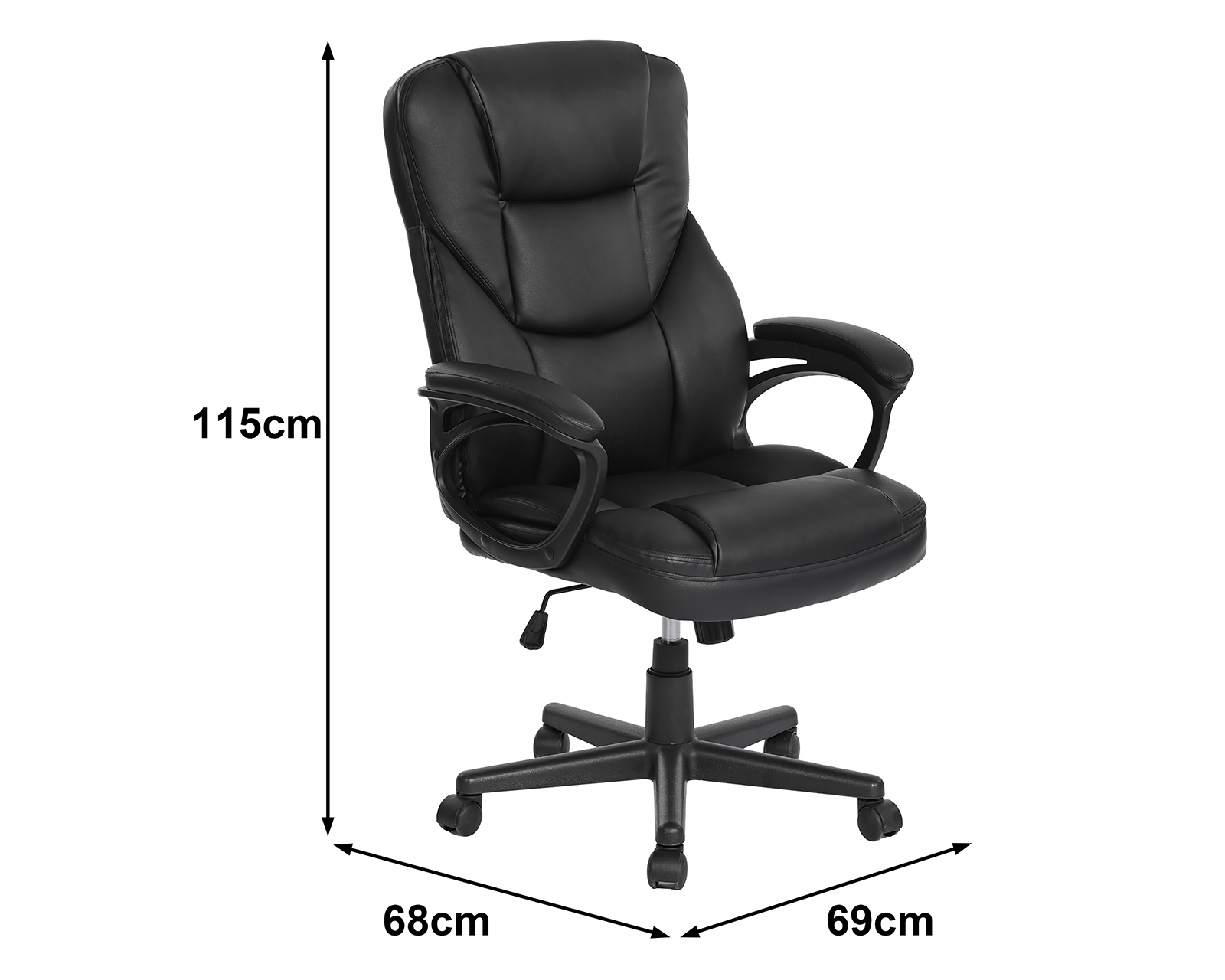 Foto 10 | Foto 10 | Silla de Oficina Hamburgo Negra