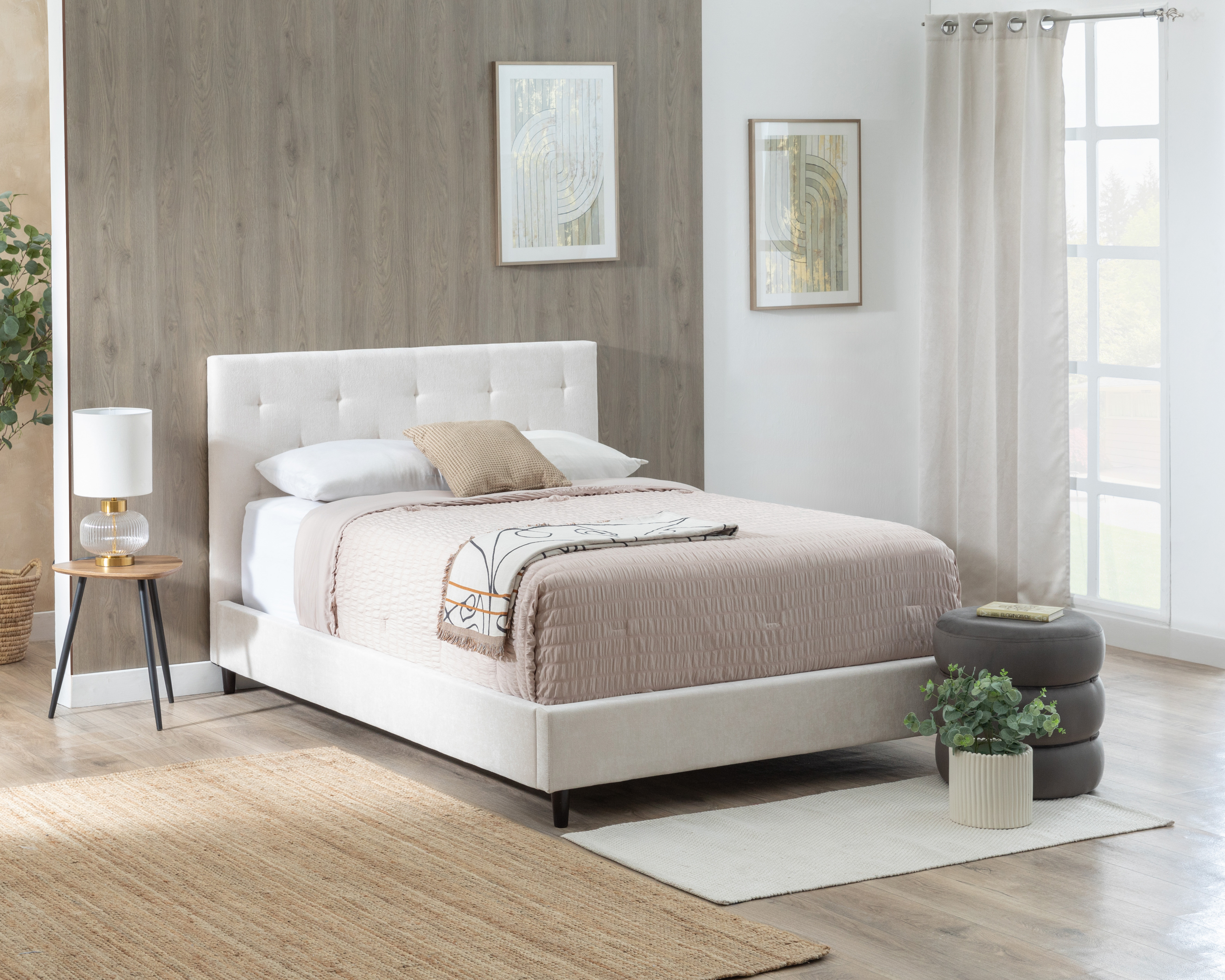 Base para Cama Matrimonial Orquídea de Madera