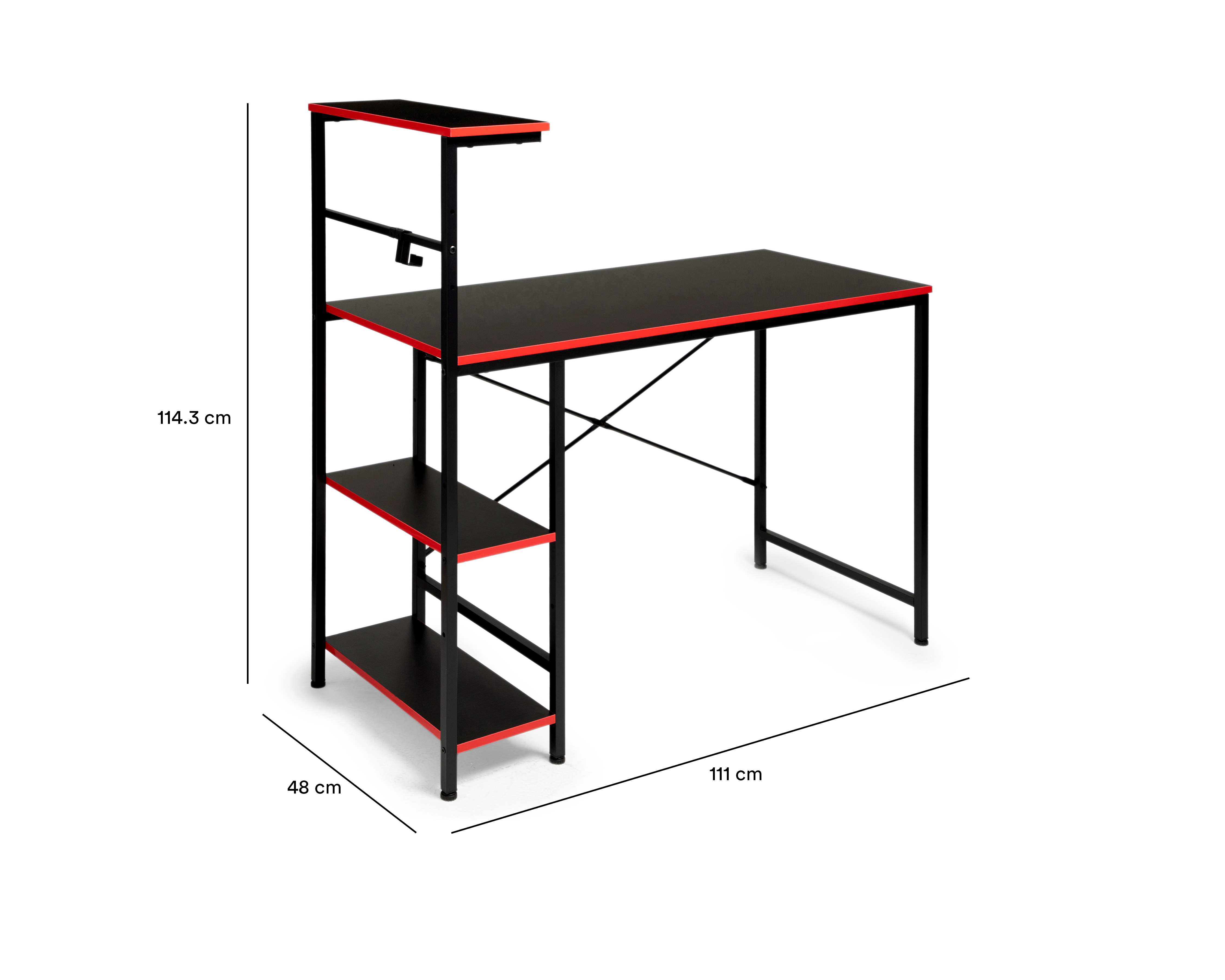 Foto 7 pulgar | Foto 6 | Escritorio Gamer Gamecraft con Entrepaños Negro