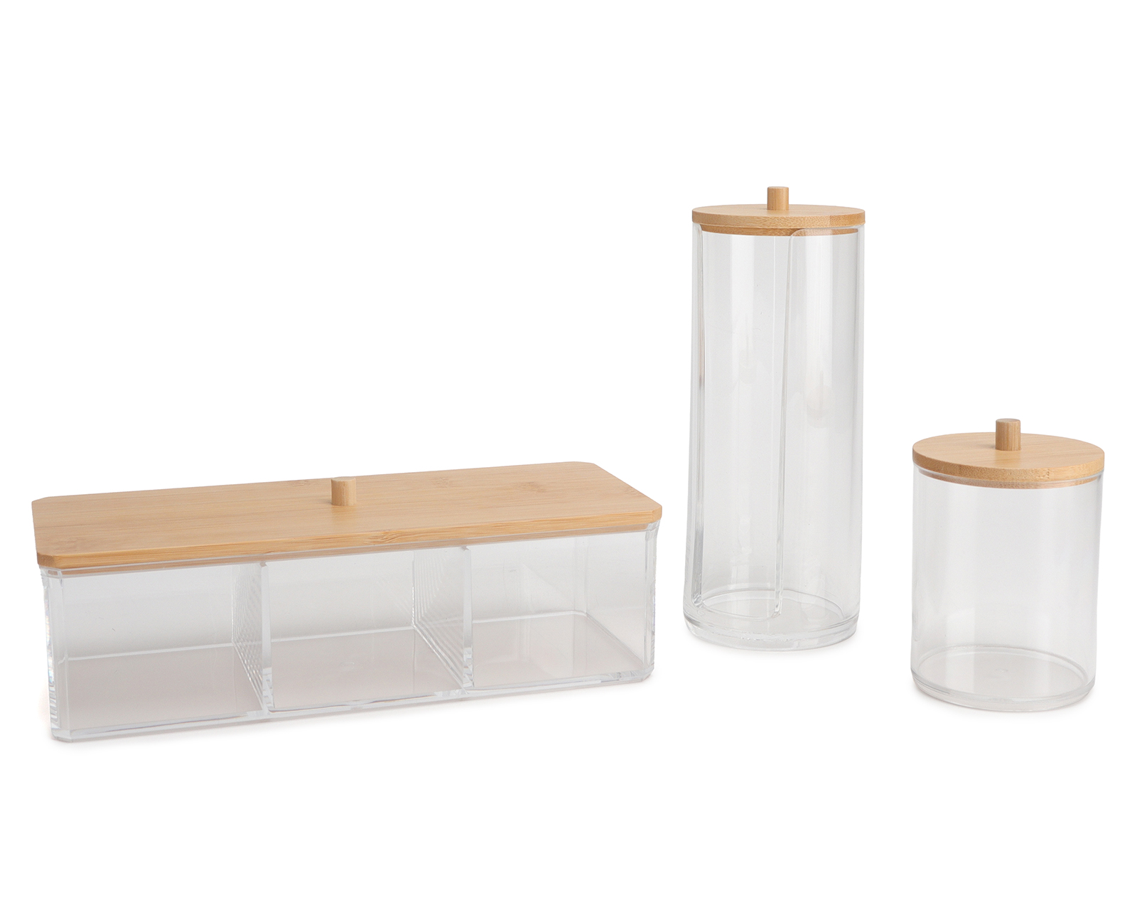 Foto 1 | Foto 1 | Organizadores de Plástico +Simple con Tapadera 3 Piezas