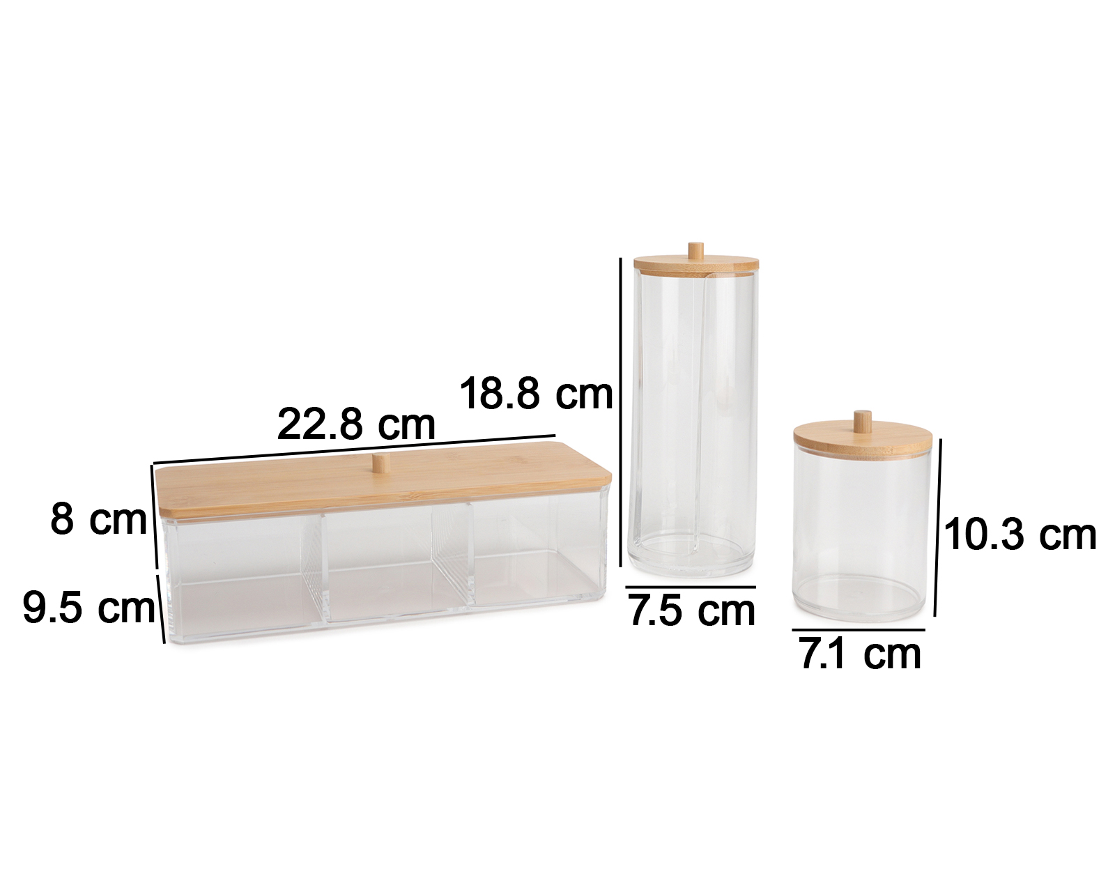 Foto 6 | Foto 6 | Organizadores de Plástico +Simple con Tapadera 3 Piezas