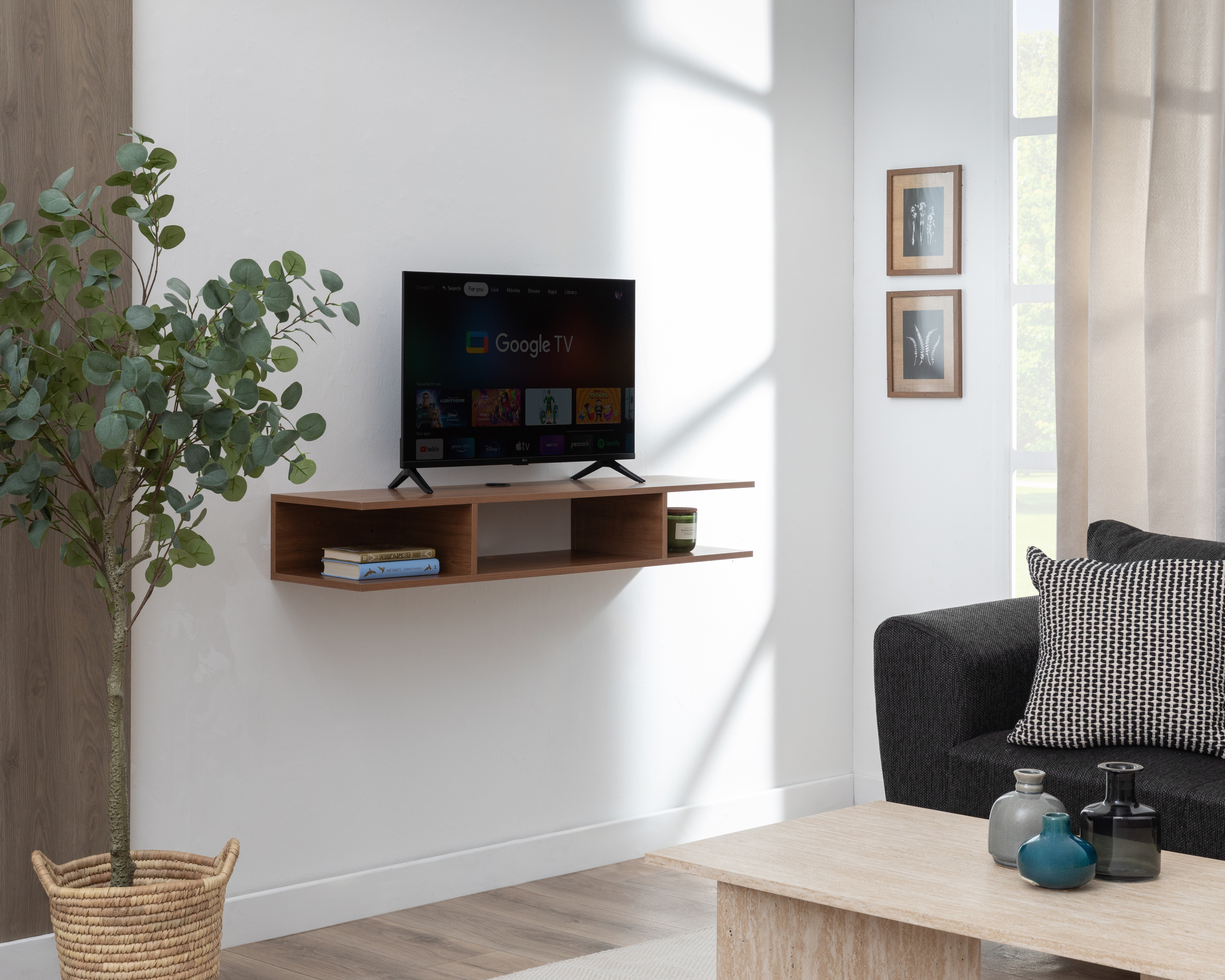 Foto 2 pulgar | Foto 1 | Mueble para TV Flotante Café +Simple Oslo