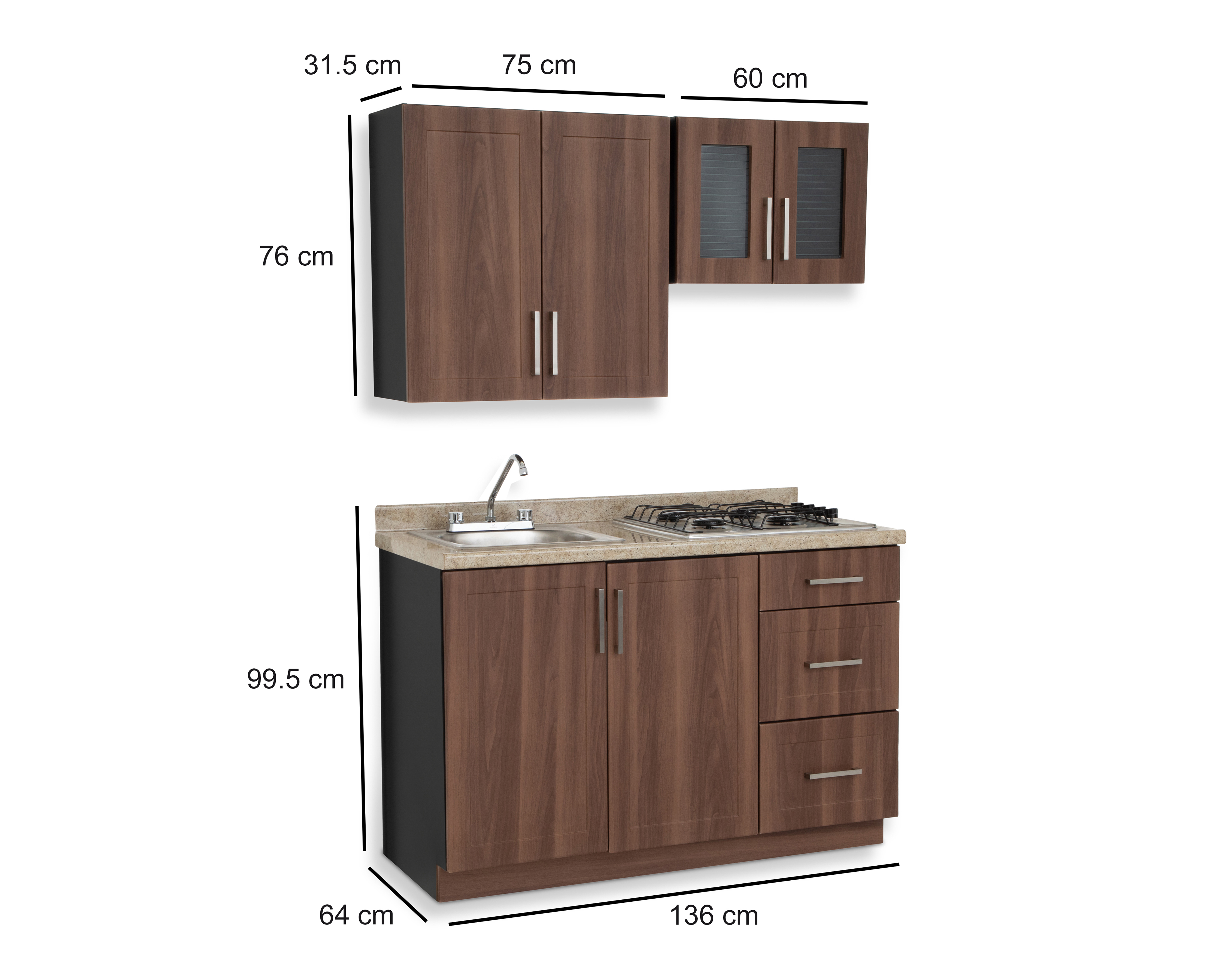 Foto 8 | Foto 8 | Cocina Integral Siena Café 136 cm