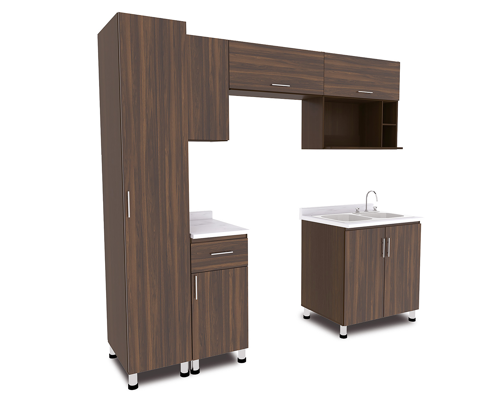 Foto 3 pulgar | Foto 2 | Cocina Integral Mobi Denver Moca 240 cm