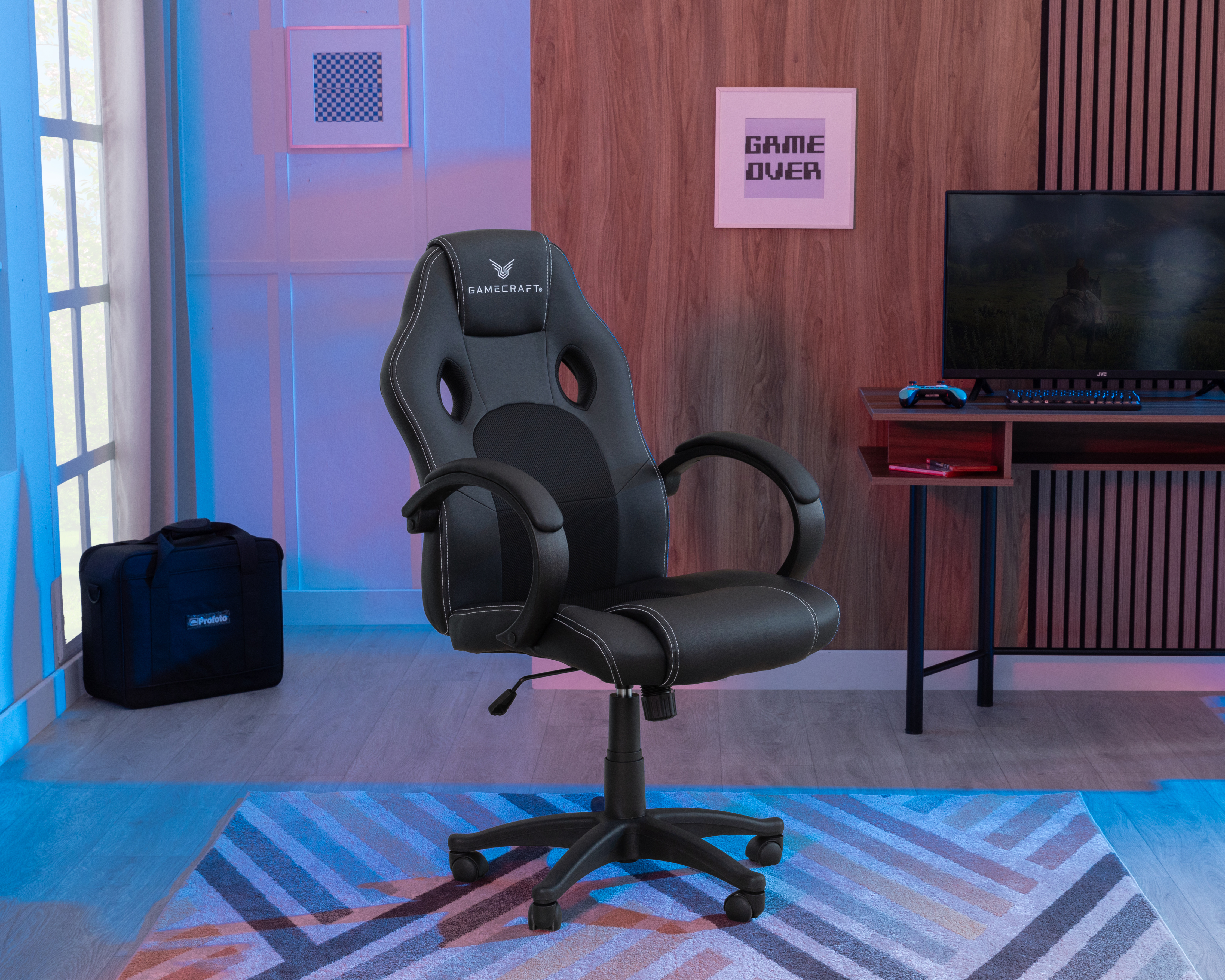 Silla Gamer Gamecraft Ergonómica Negra