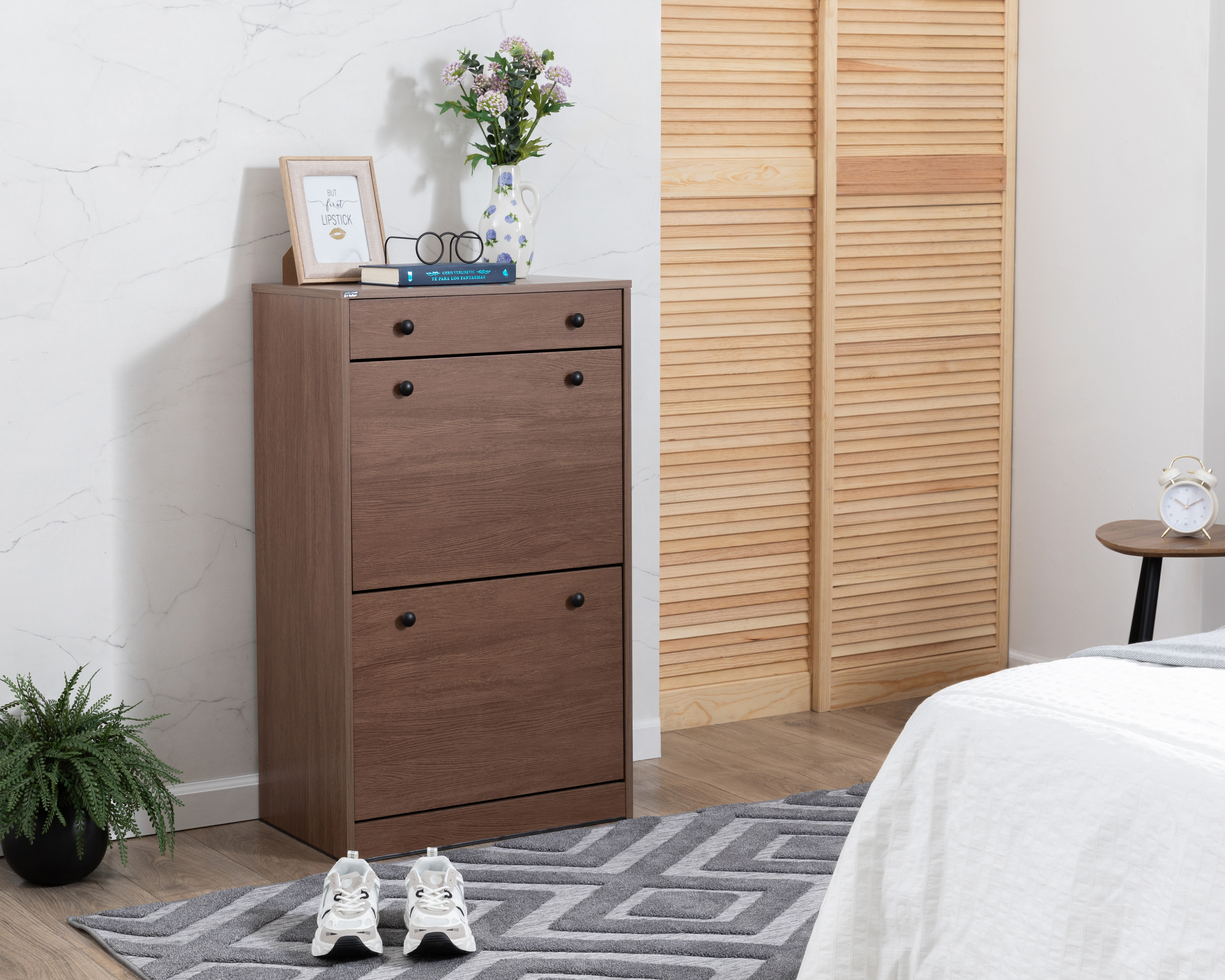 Zapatera de Madera Mobi Cartagena Nogal