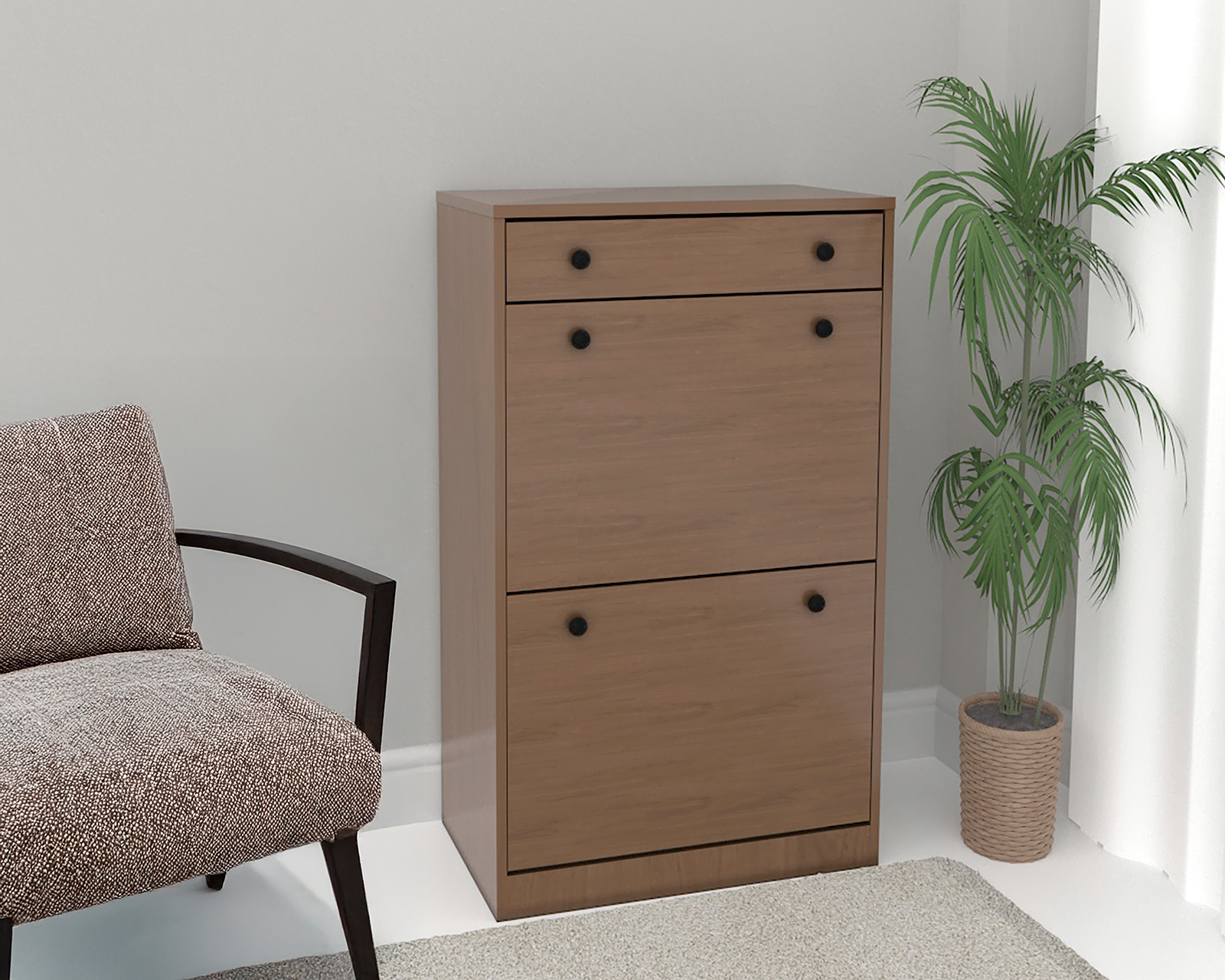 Zapatera de Madera Mobi Cartagena Nogal