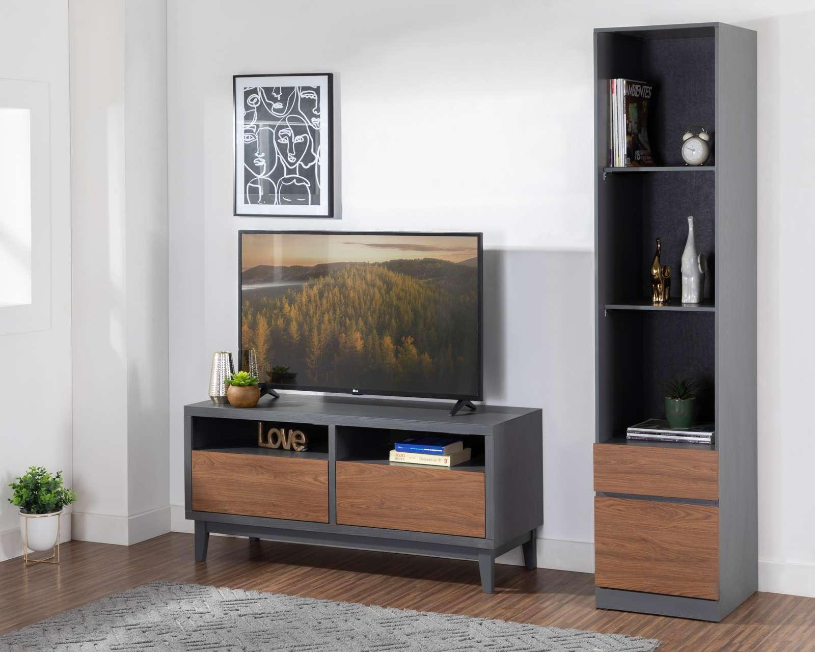 Foto 7 pulgar | Foto 6 | Librero Piero Gris/Nogal