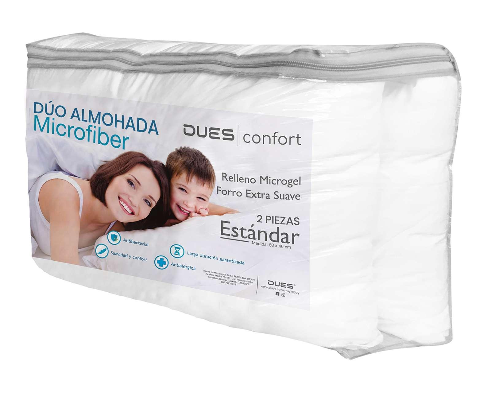Foto 4 pulgar | Foto 3 | Almohada Microfibra Dues Confort Estándar 2 Piezas