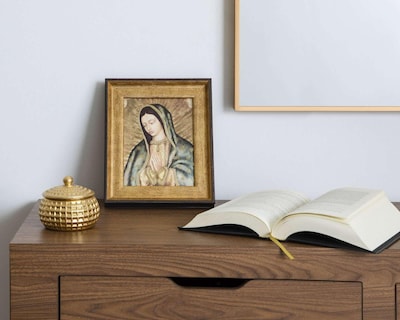Foto 4 | Foto 4 | Cuadro Decorativo Virgen Devoción Estampa Italiana