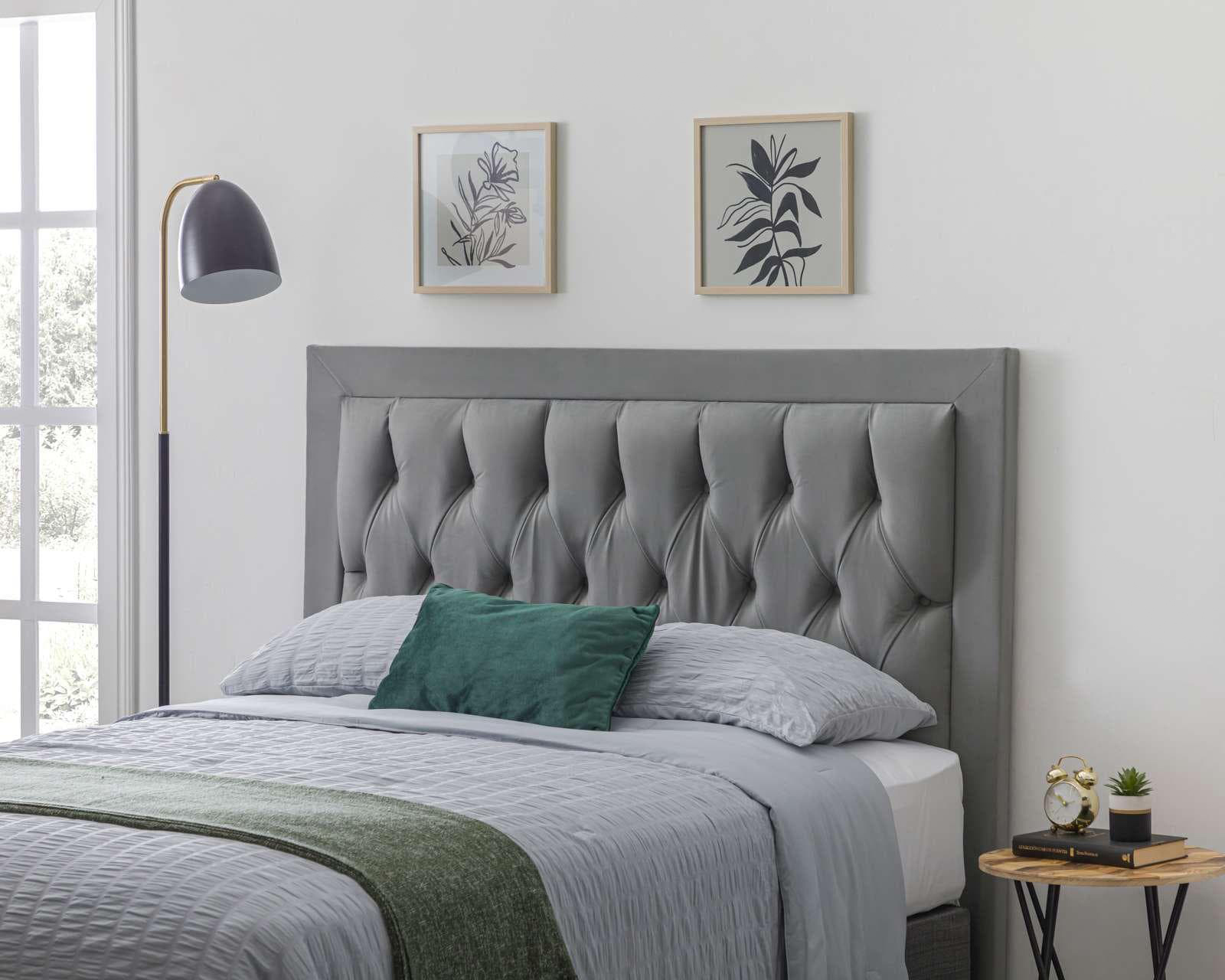 Cabecera Alina Queen Size Gris