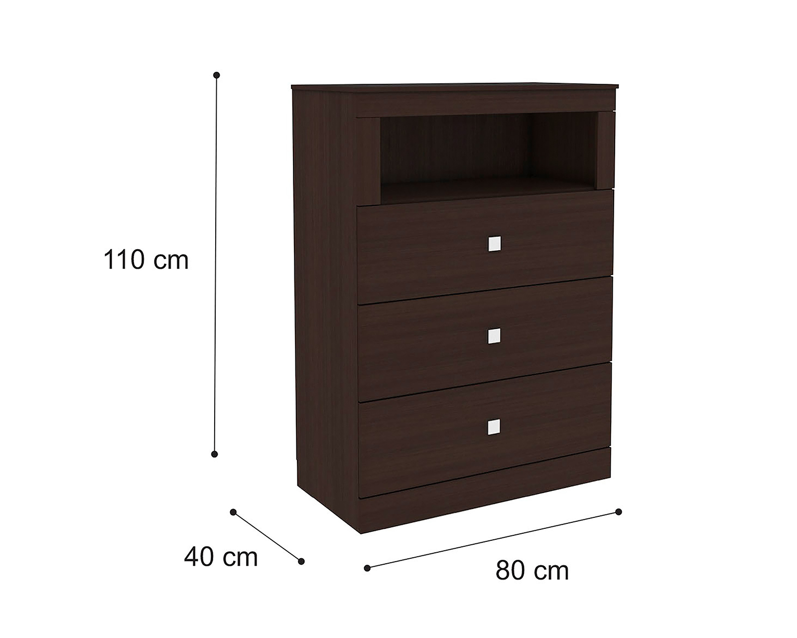 Foto 5 | Foto 5 | Cómoda Mobi Florencia Chocolate 80 cm