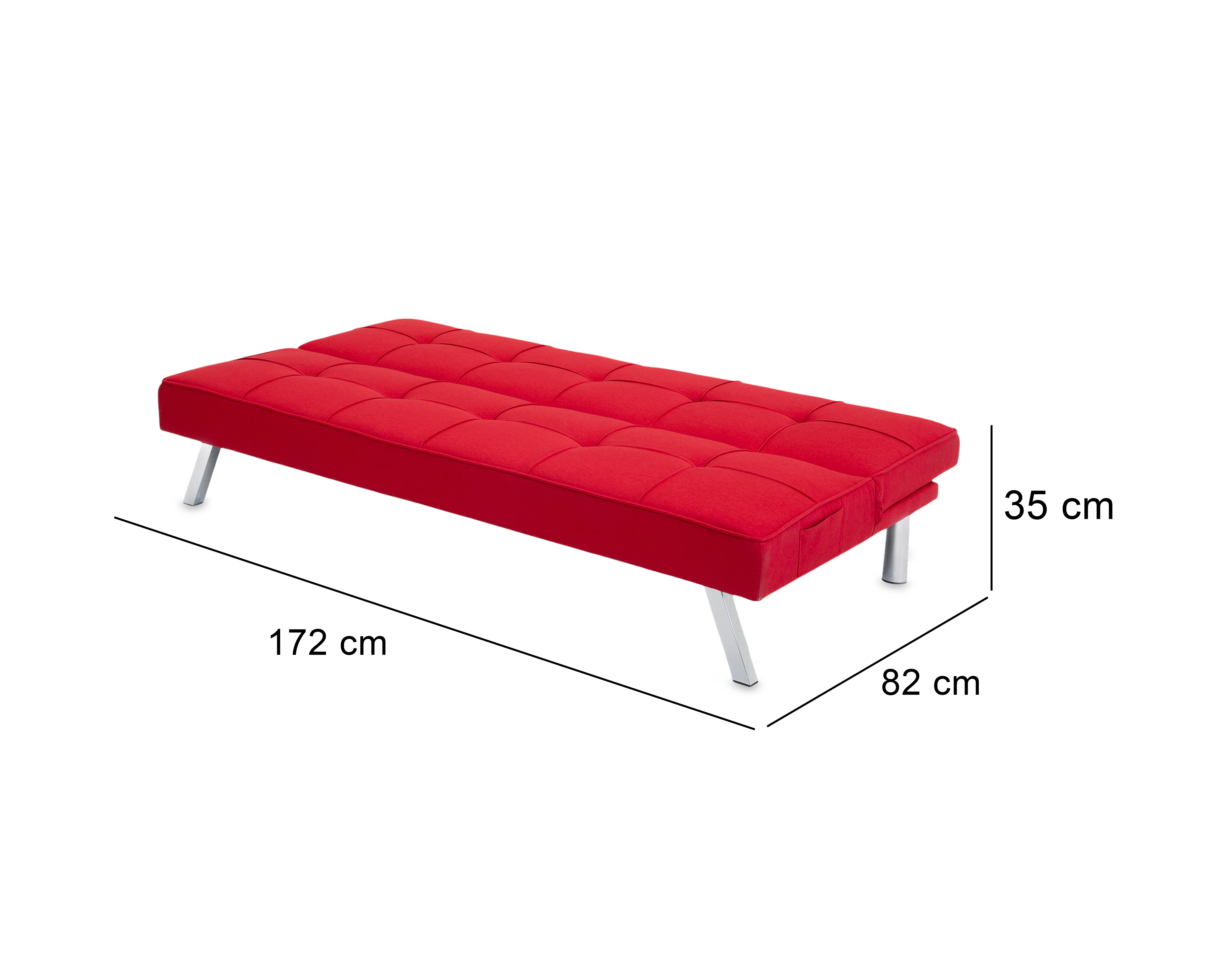 Foto 7 | Foto 7 | Sofá Cama Granada Rojo