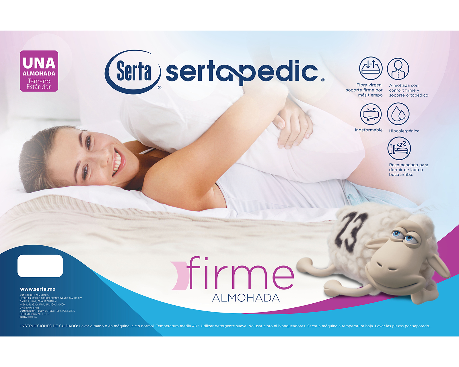 Foto 5 pulgar | Foto 4 | Almohada Serta Sertapedic Estándar Firme