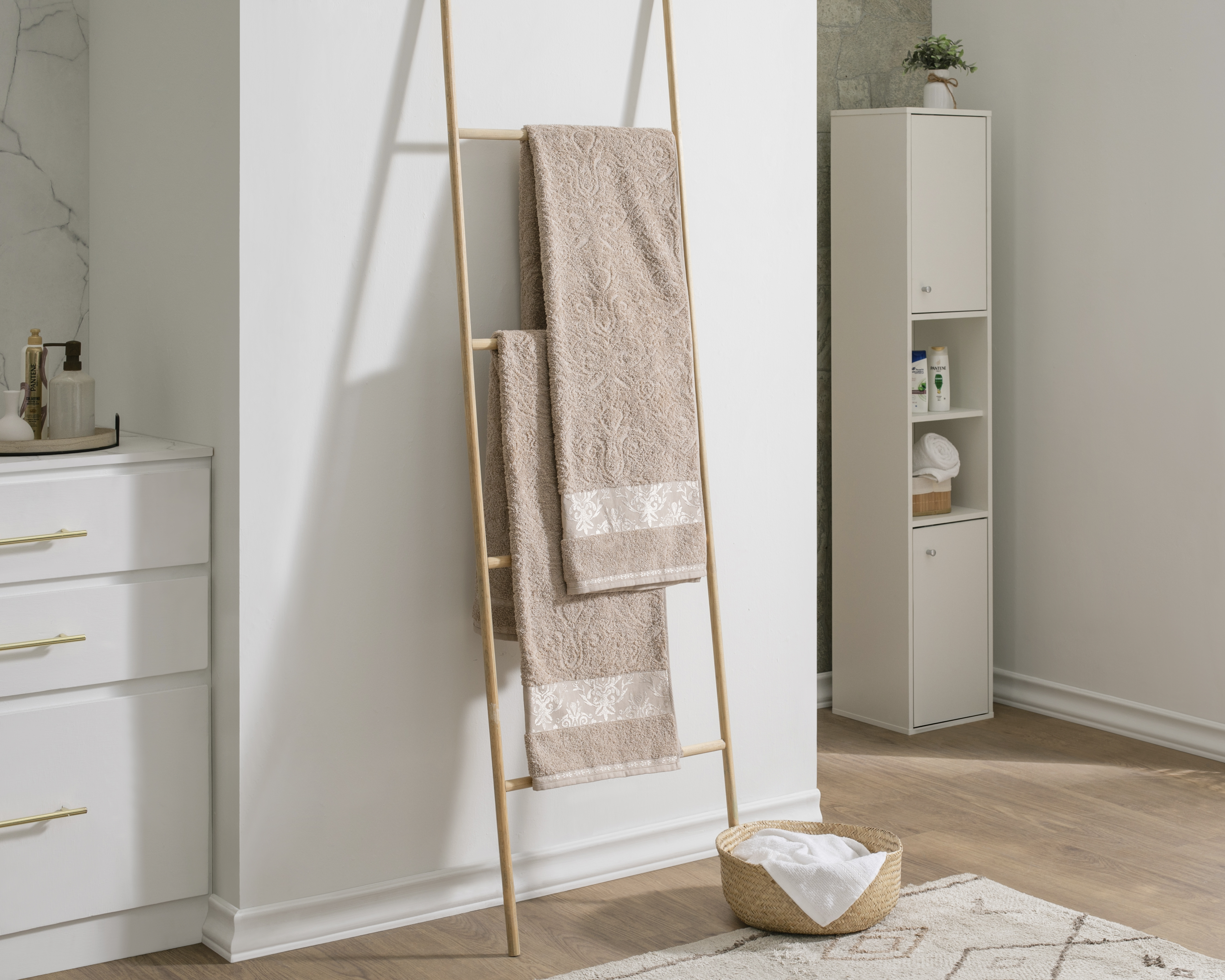 Foto 4 | Foto 4 | Toalla de Medio Baño Sola Textil Monarca Beige 2 Piezas
