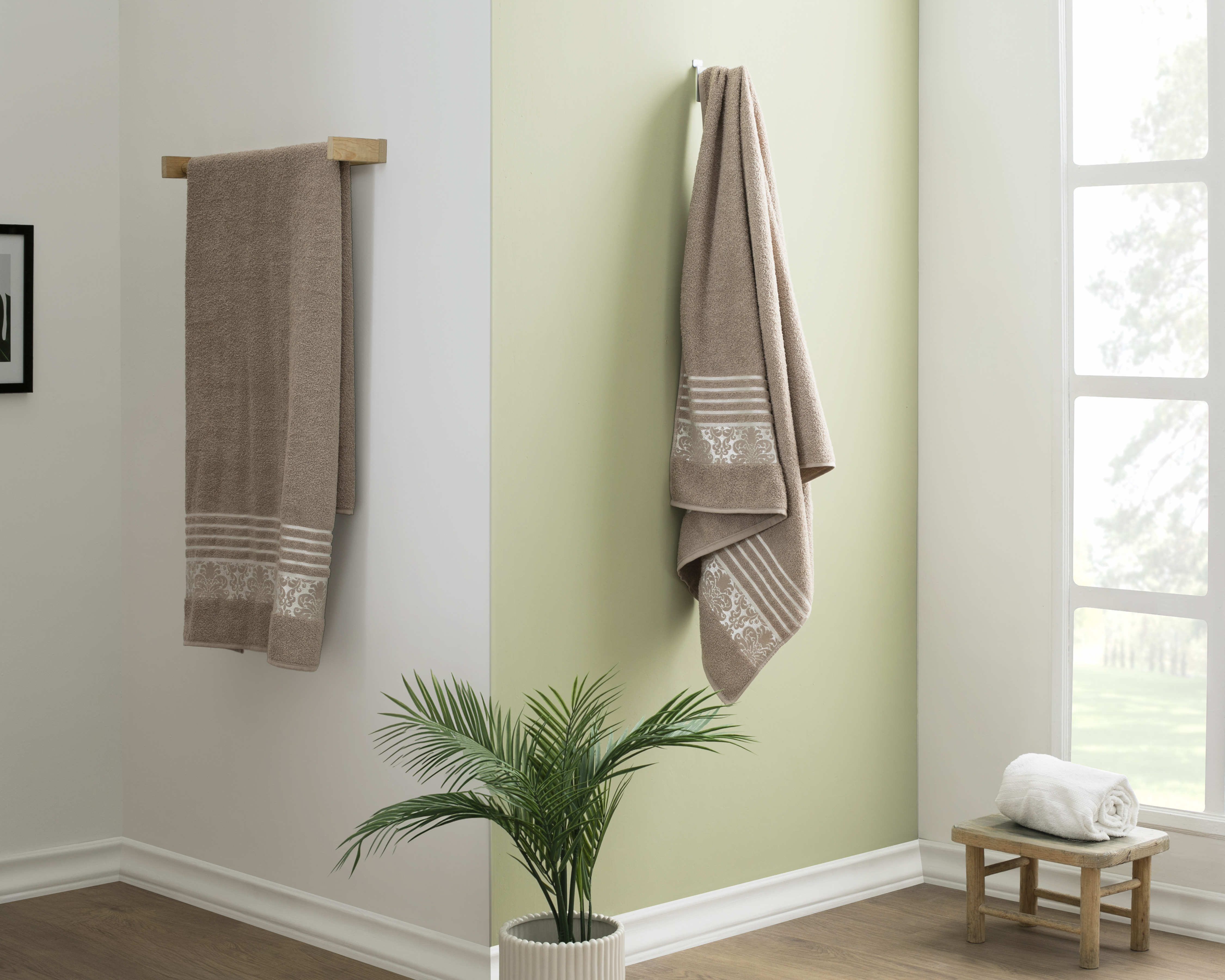 Foto 5 pulgar | Foto 4 | Toalla para Baño Starhaus Lisboa Beige 2 Piezas
