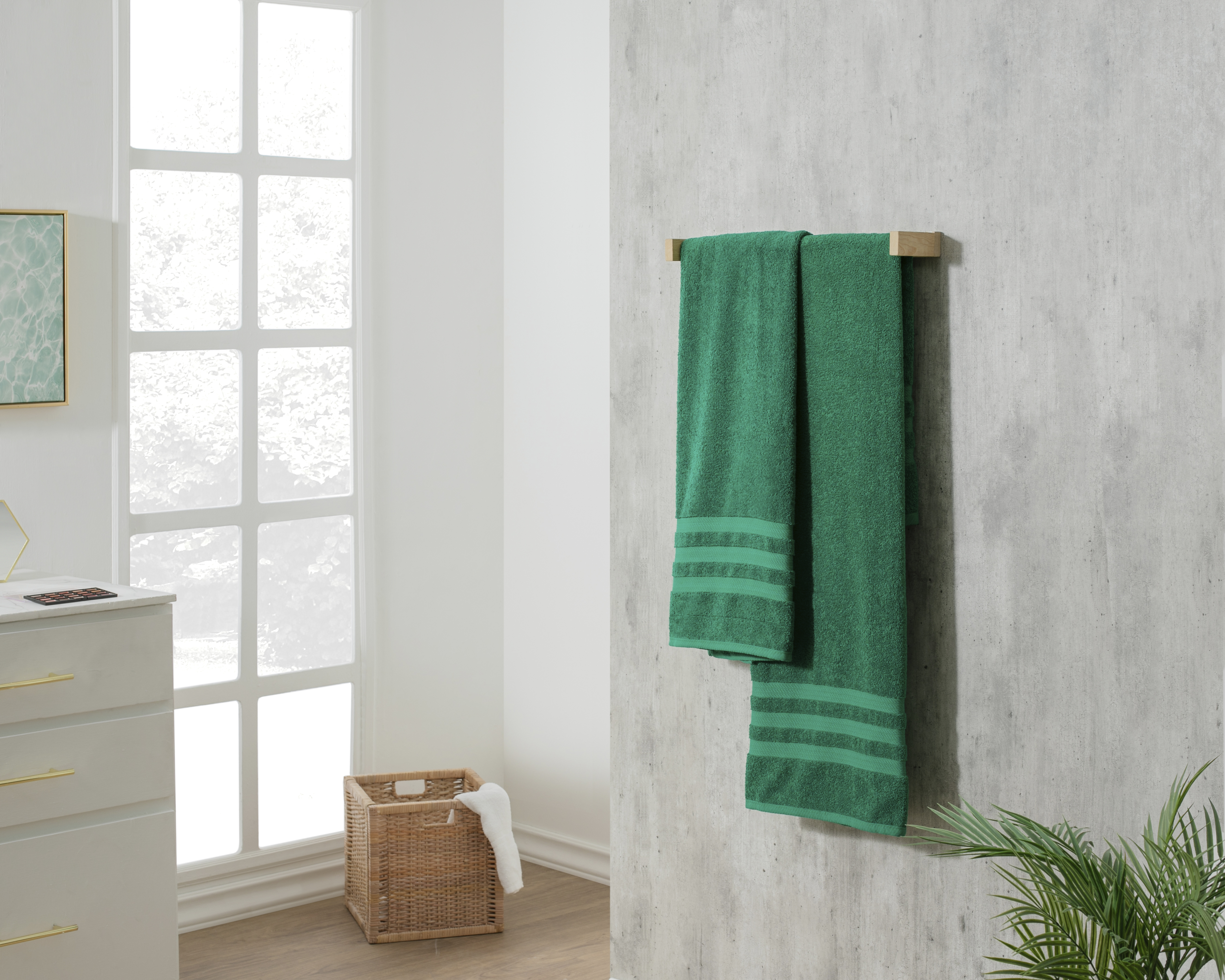 Foto 4 | Foto 4 | Toalla de Medio Baño Cottonella Rivello Price Smart Esmeralda 2 Piezas