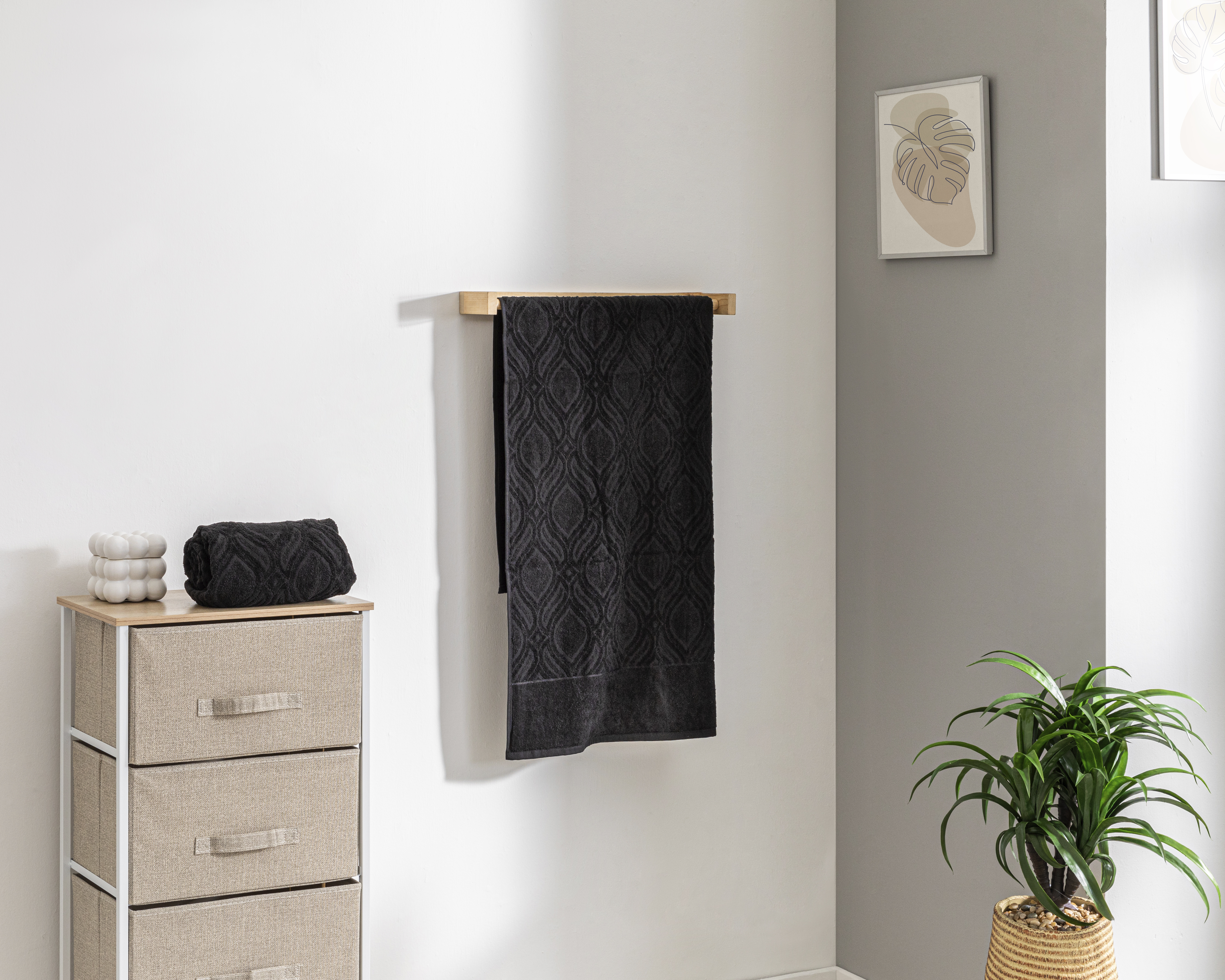 Foto 5 pulgar | Foto 4 | Toalla de Medio Baño Sola Textil Carey Negra 2 Piezas