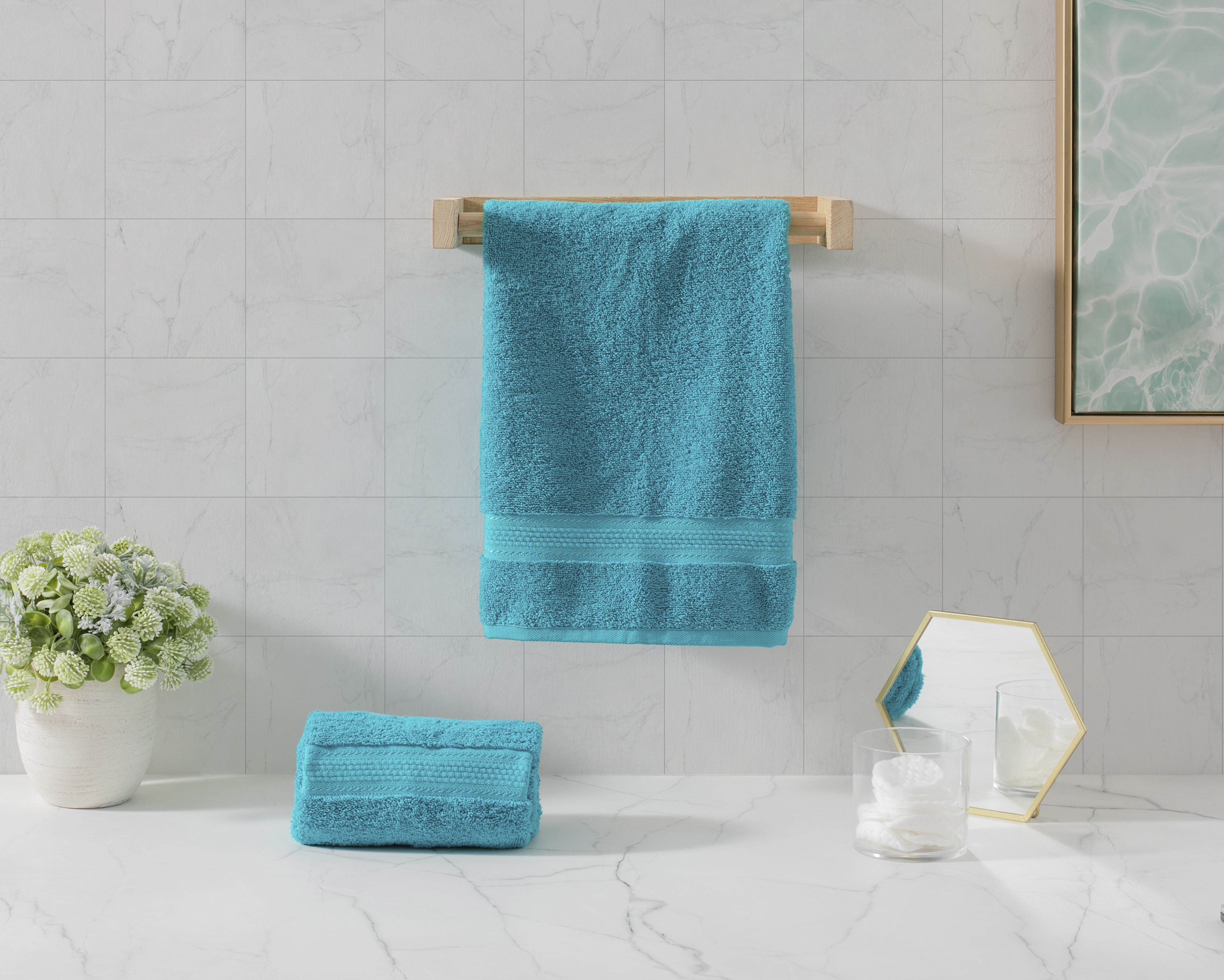 Foto 4 | Foto 4 | Toalla para Manos Cottonella Granada Aqua 2 Piezas