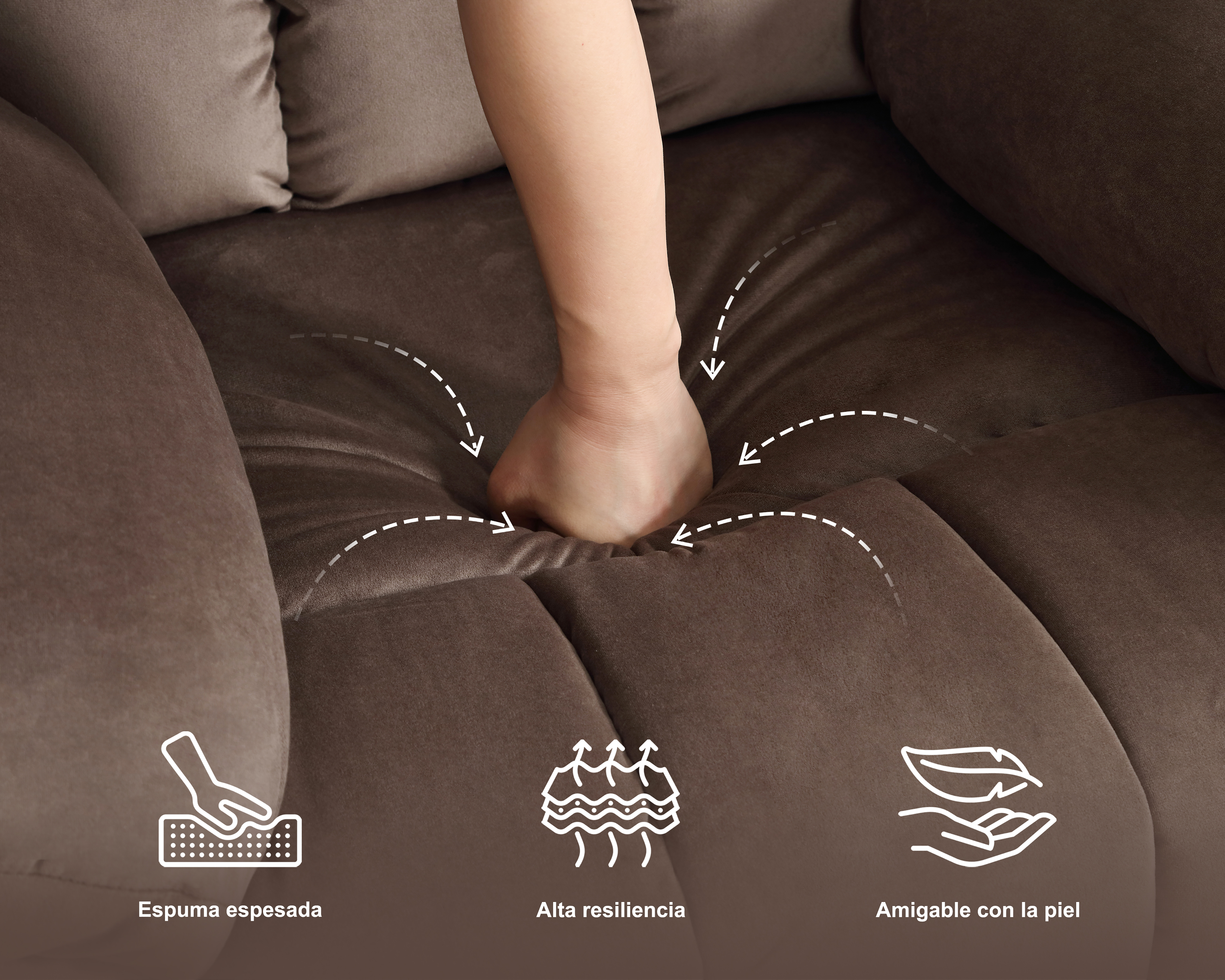 Foto 8 pulgar | Foto 7 | Sillón Reclinable Alicia Café