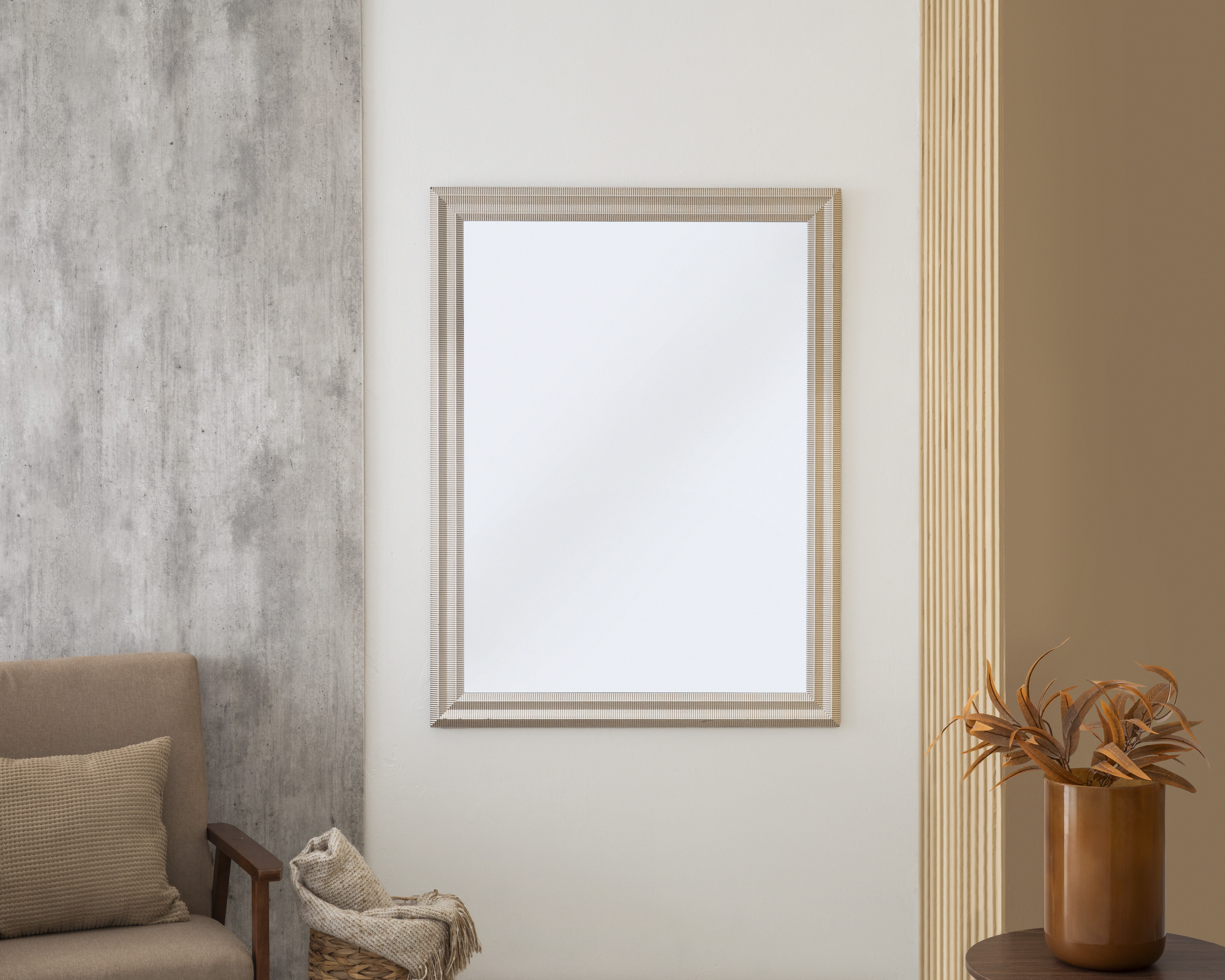 Espejo Rectangular Silver 90 x 117 cm