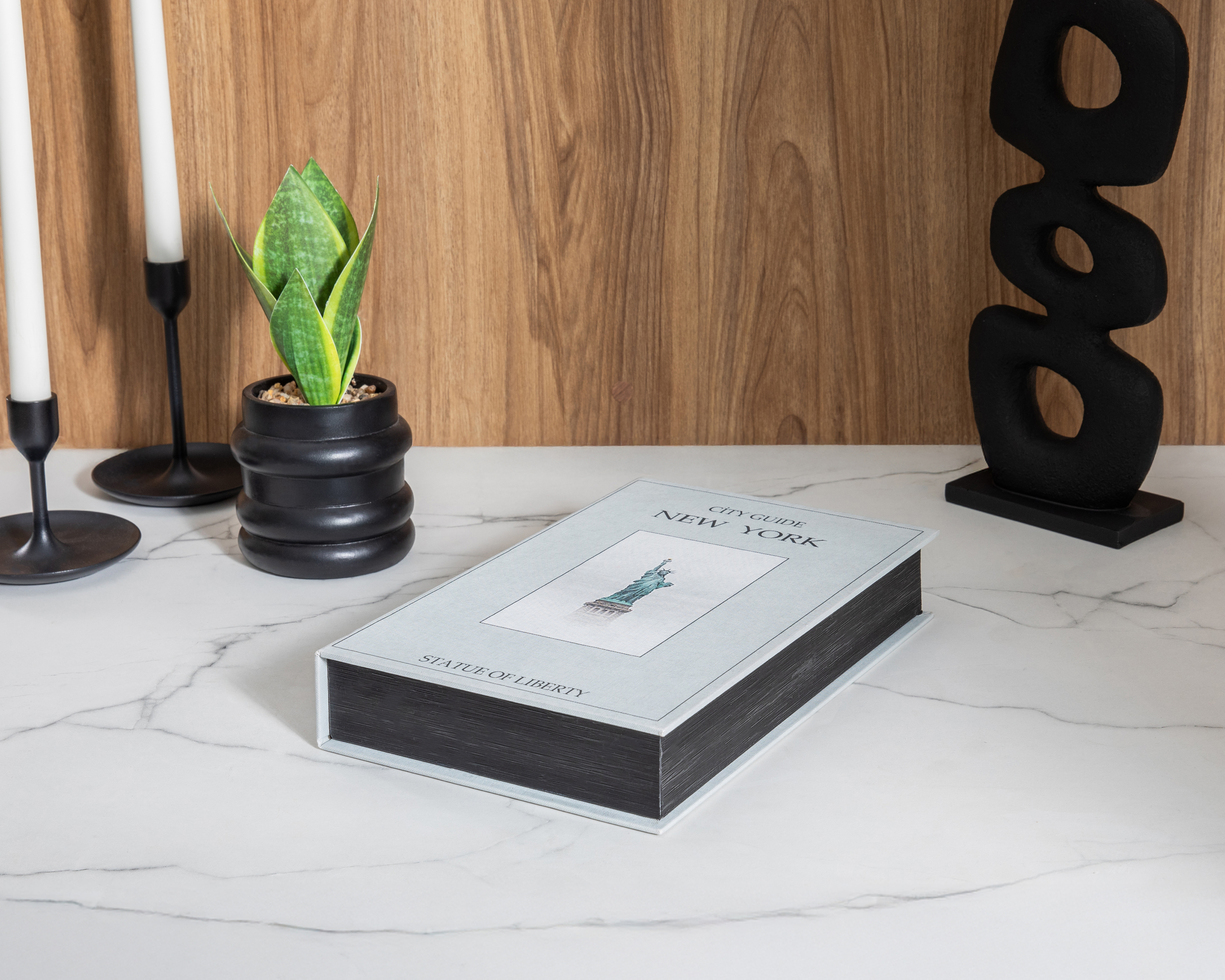 Foto 5 | Foto 5 | Escultura de Libro New York de Madera Industrializada