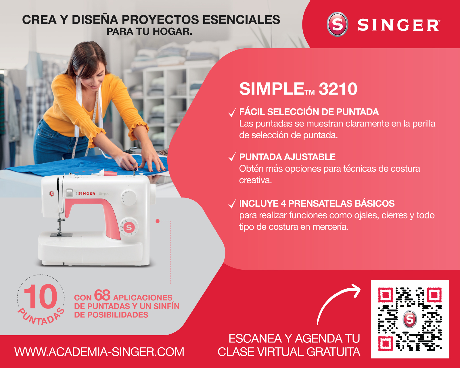 Foto 6 | Foto 6 | Máquina de Coser Singer Simple 3210
