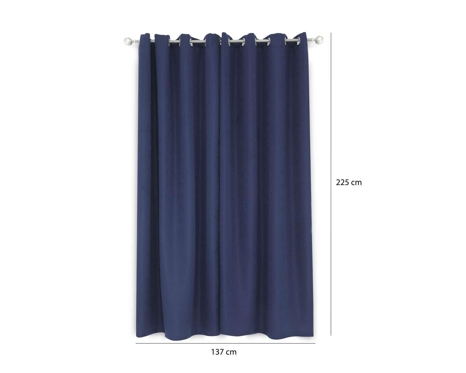 Foto 6 pulgar | Foto 5 | Cortina Blackout Alba 137 x 225 cm Azul