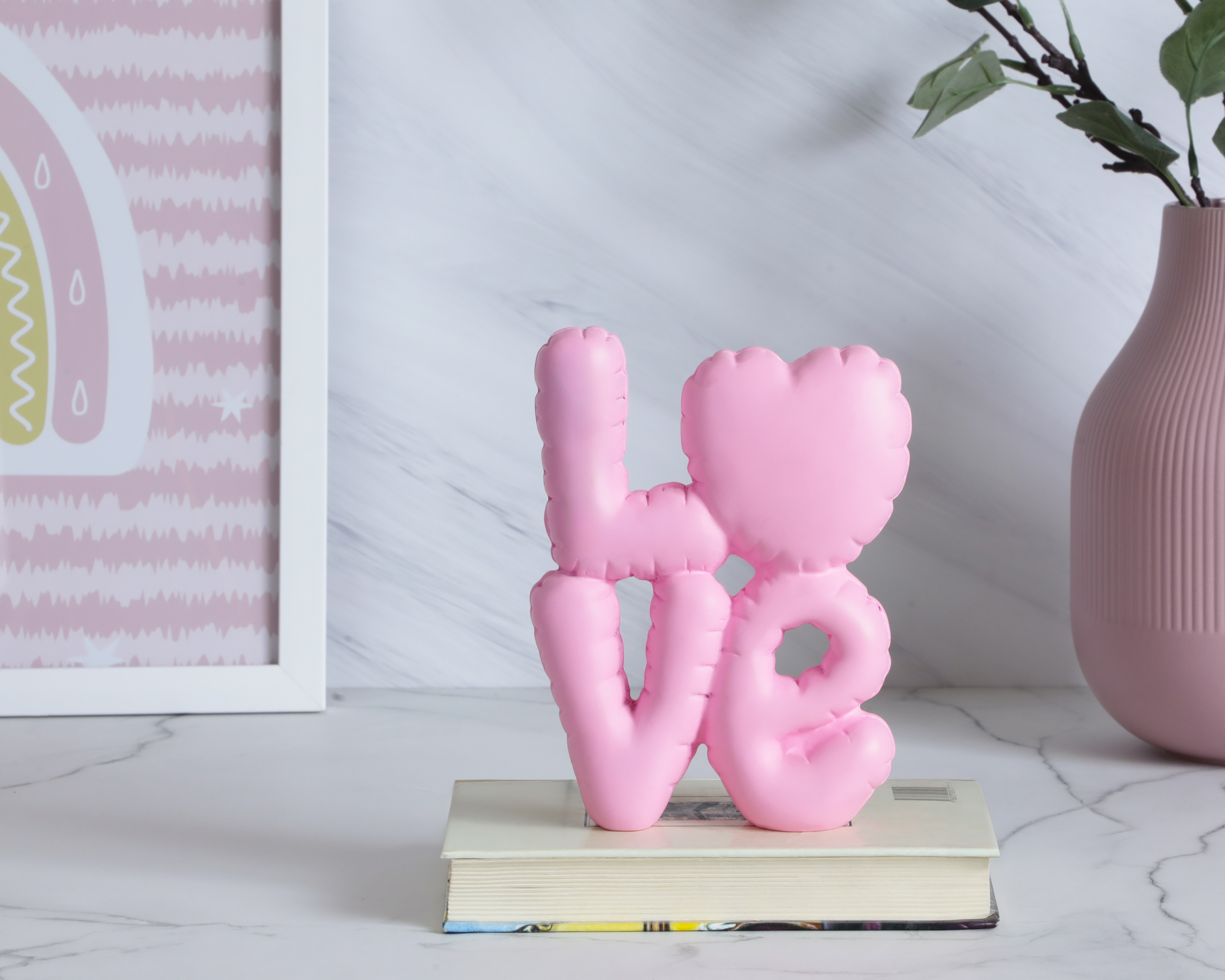 Foto 6 pulgar | Foto 5 | Letrero Decorativo Love Pink de Poliresina