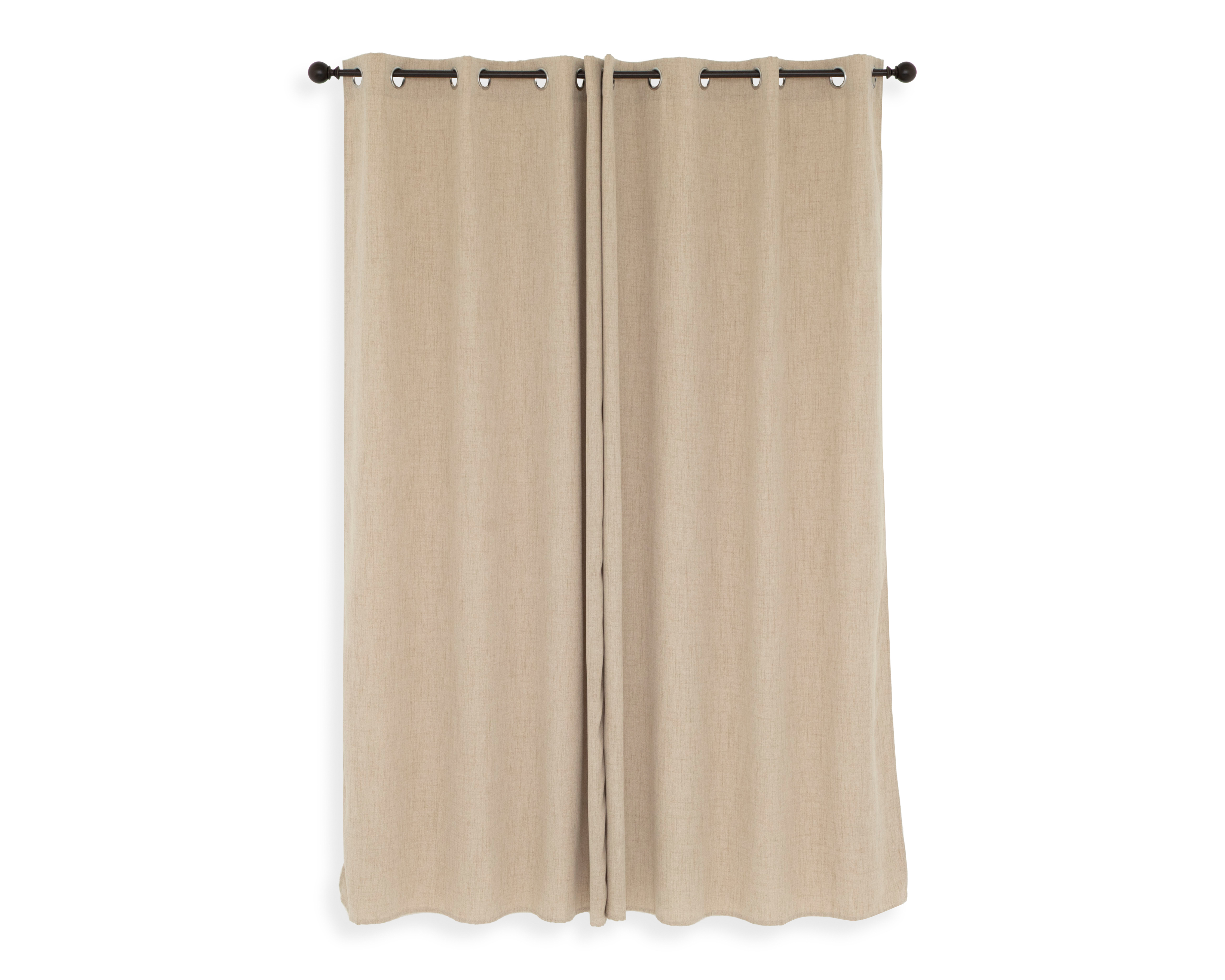 Foto 2 | Foto 2 | Cortina Vicky 140 x 225 cm Beige 2 Piezas