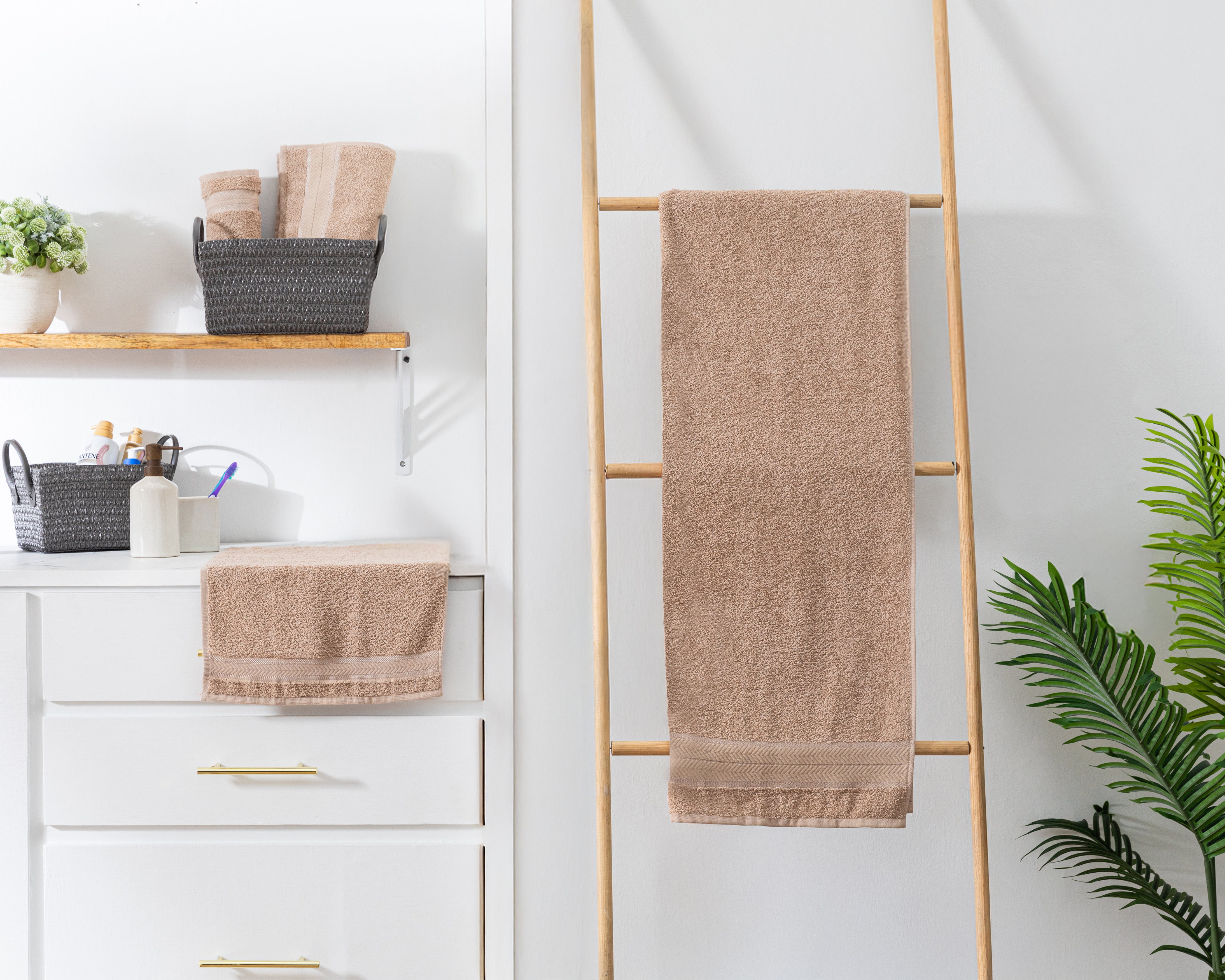Foto 5 pulgar | Foto 4 | Toalla de Baño Sola Textil Clarissa Beige 4 Piezas