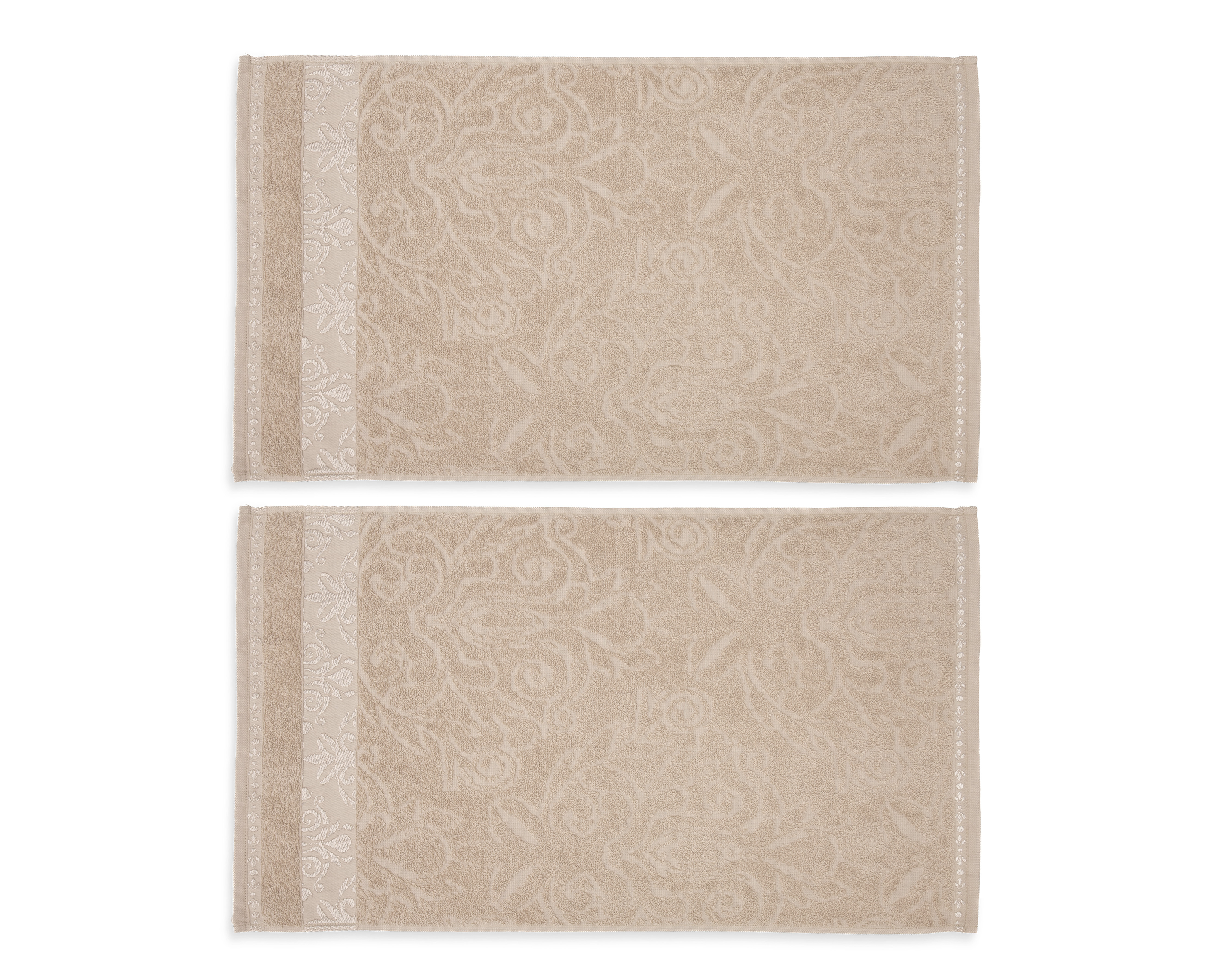 Foto 4 | Foto 4 | Toalla para Manos Sola Textil Carey Monarca Beige 2 Piezas