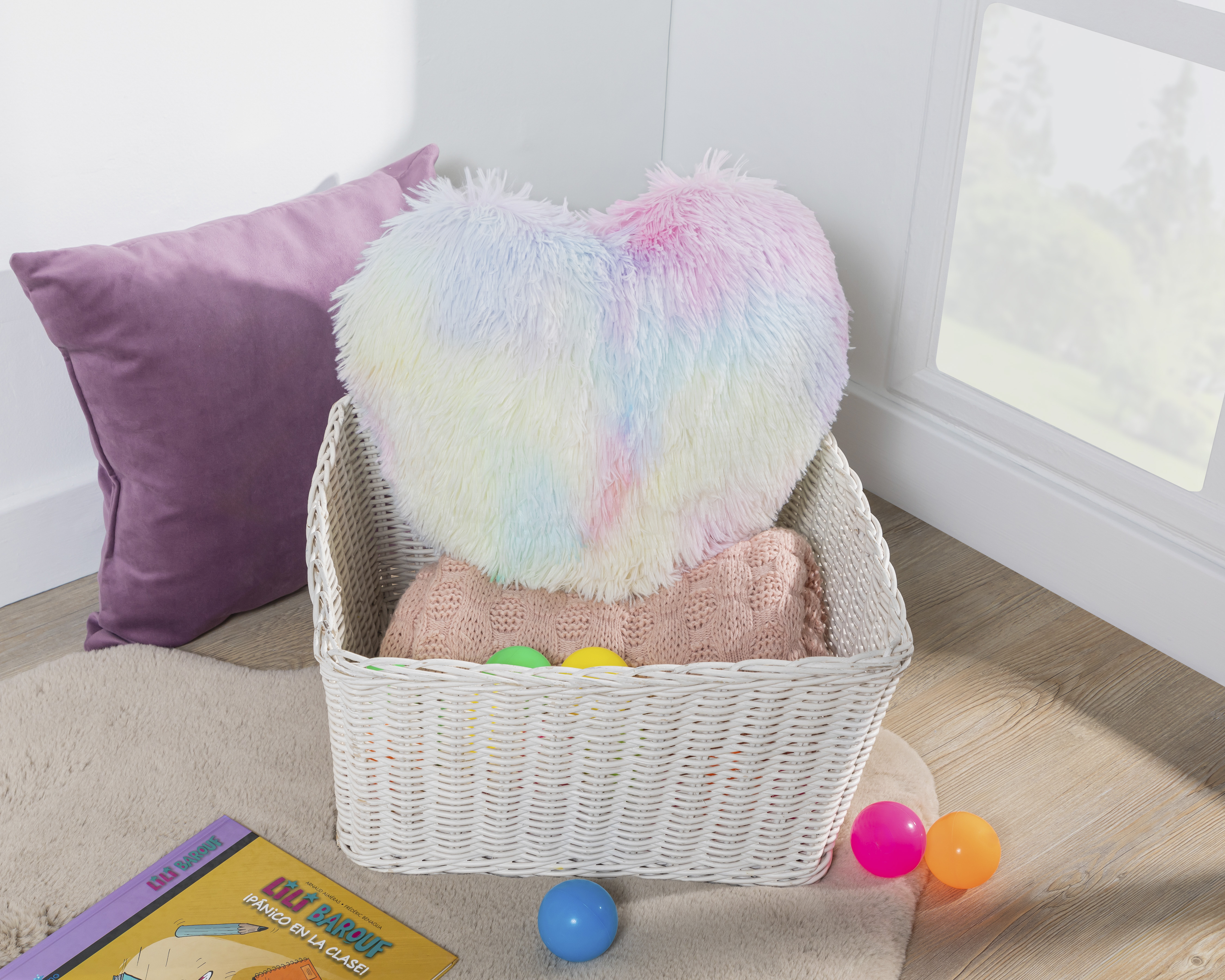 Foto 4 | Foto 4 | Cojín Decorativo Corazón Pelo