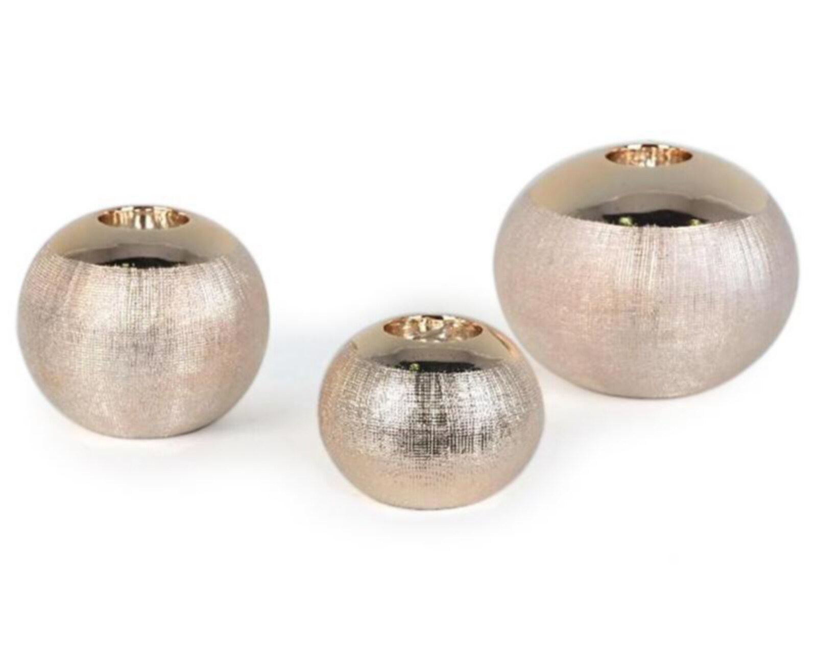 Set de Portavelas Golden de Cerámica