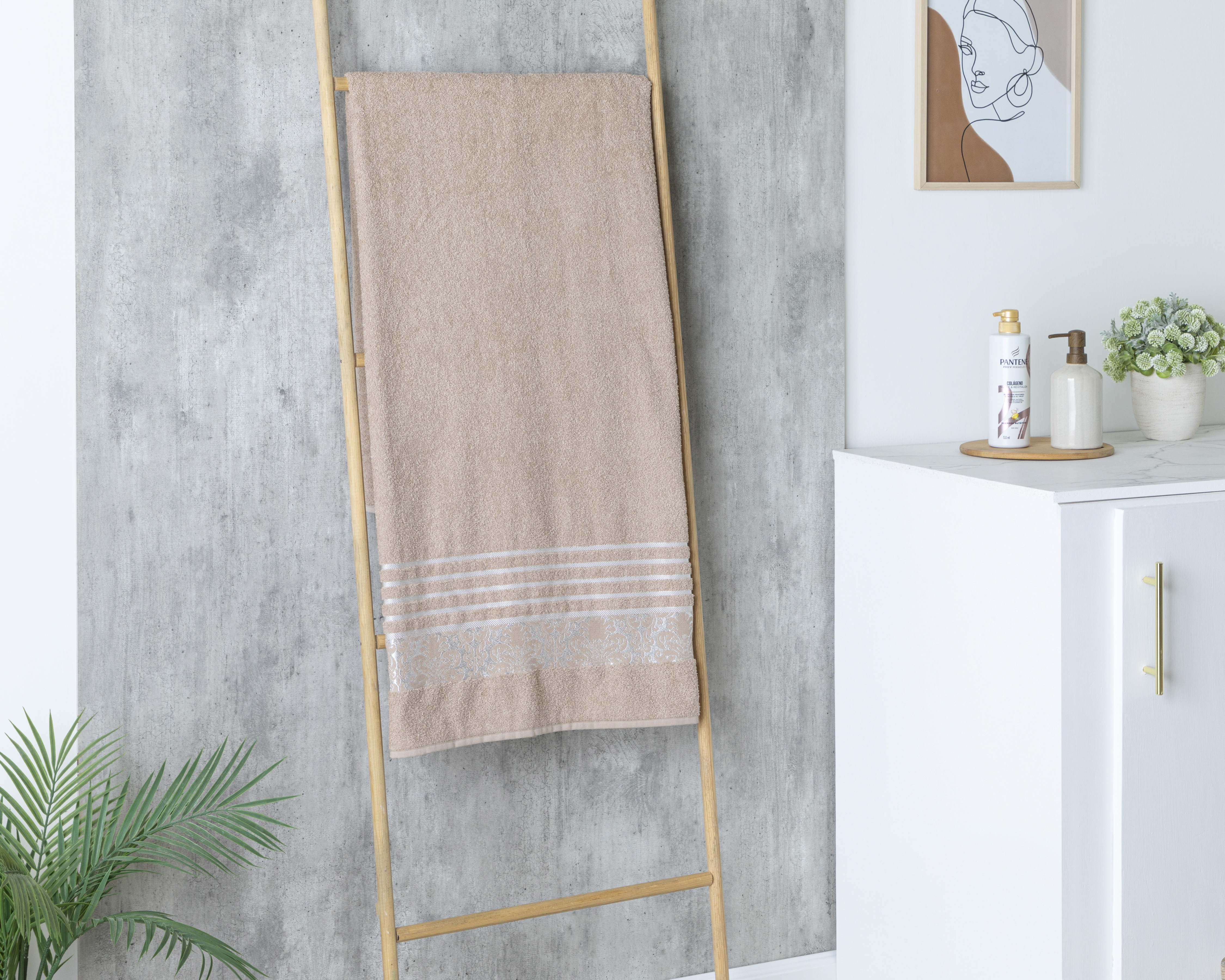 Foto 3 | Foto 3 | Toalla de Baño Sola Textil Lisboa Plus Beige