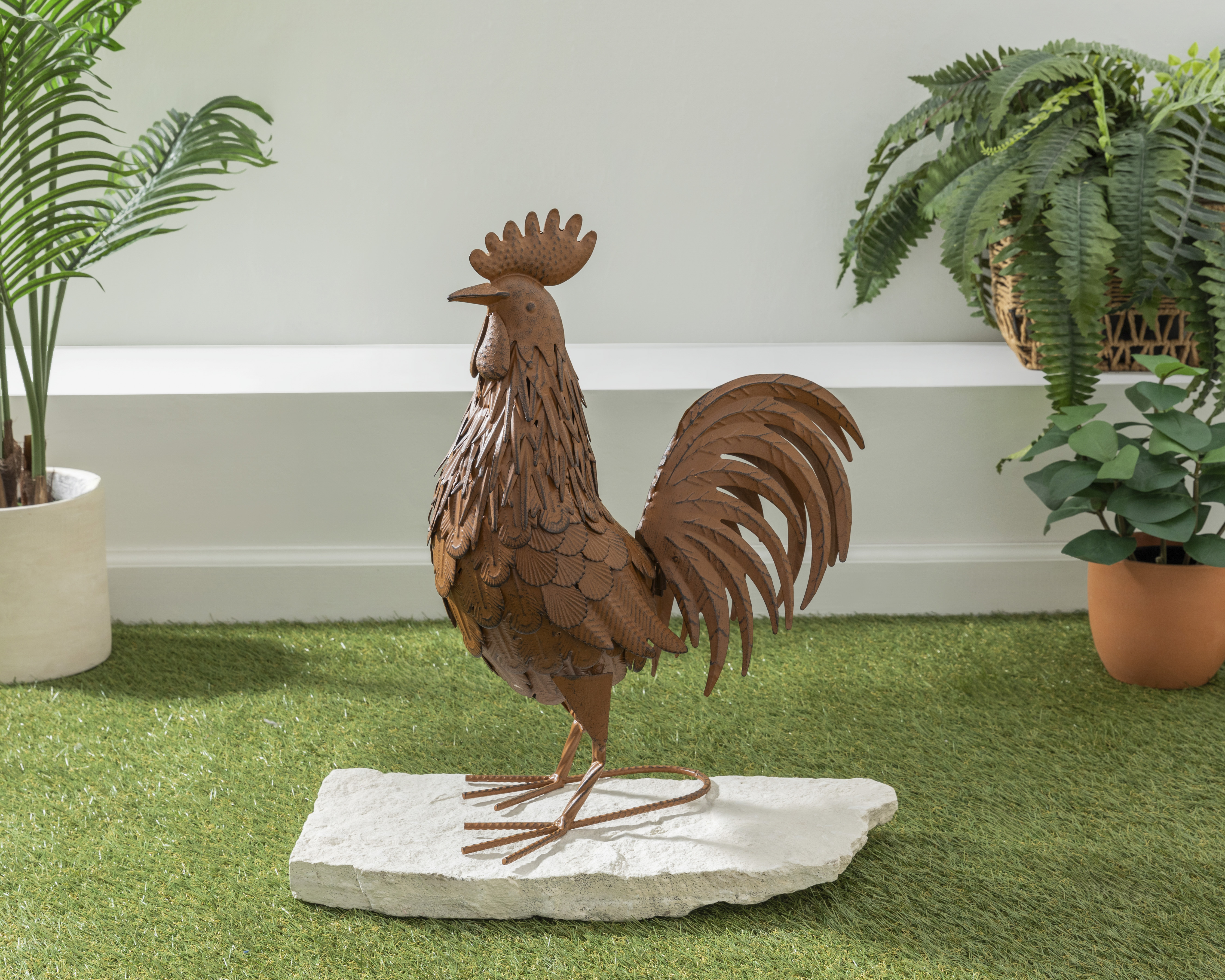 Foto 5 | Foto 5 | Escultura de Gallo Plucky de Metal