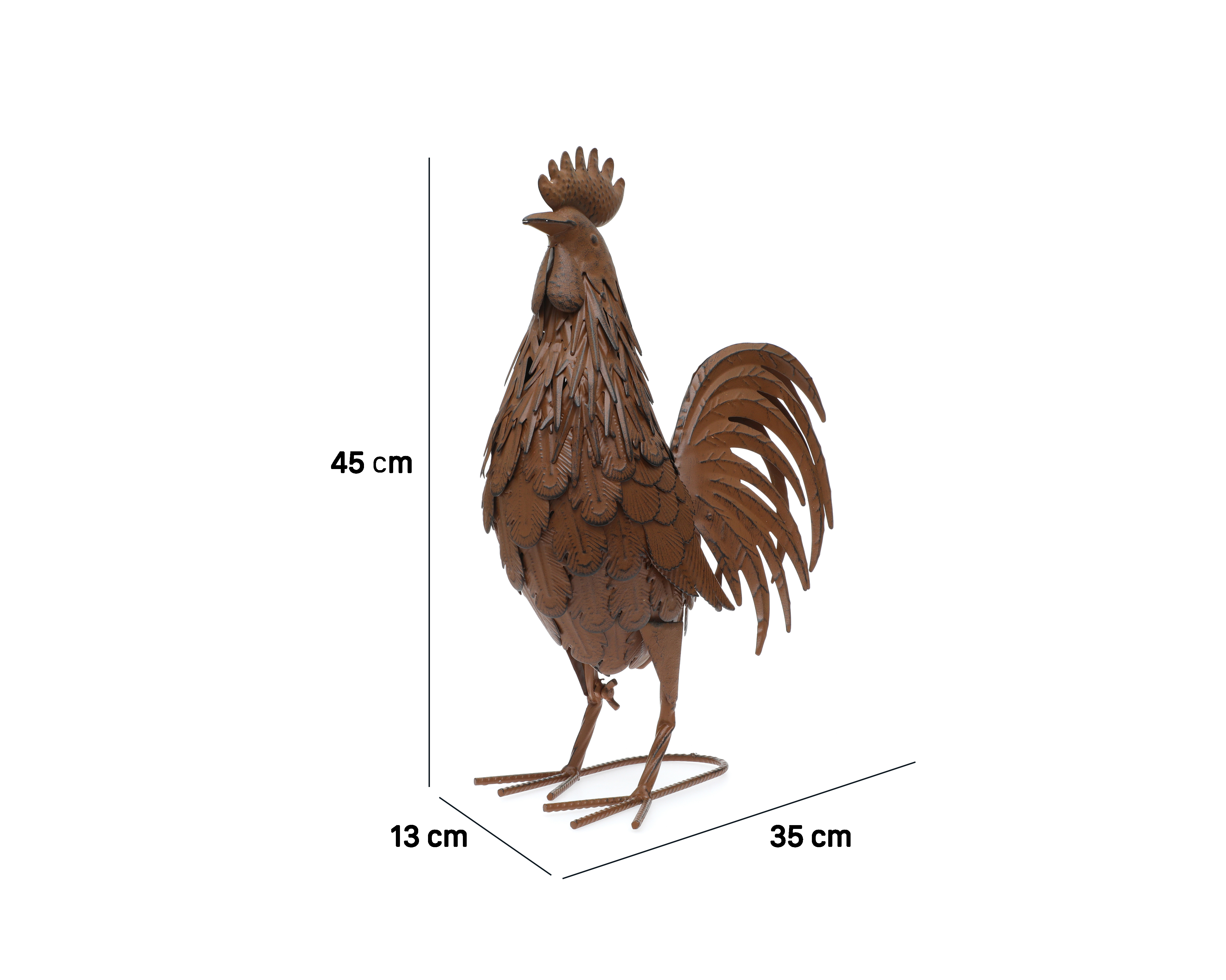 Foto 6 | Foto 6 | Escultura de Gallo Plucky de Metal