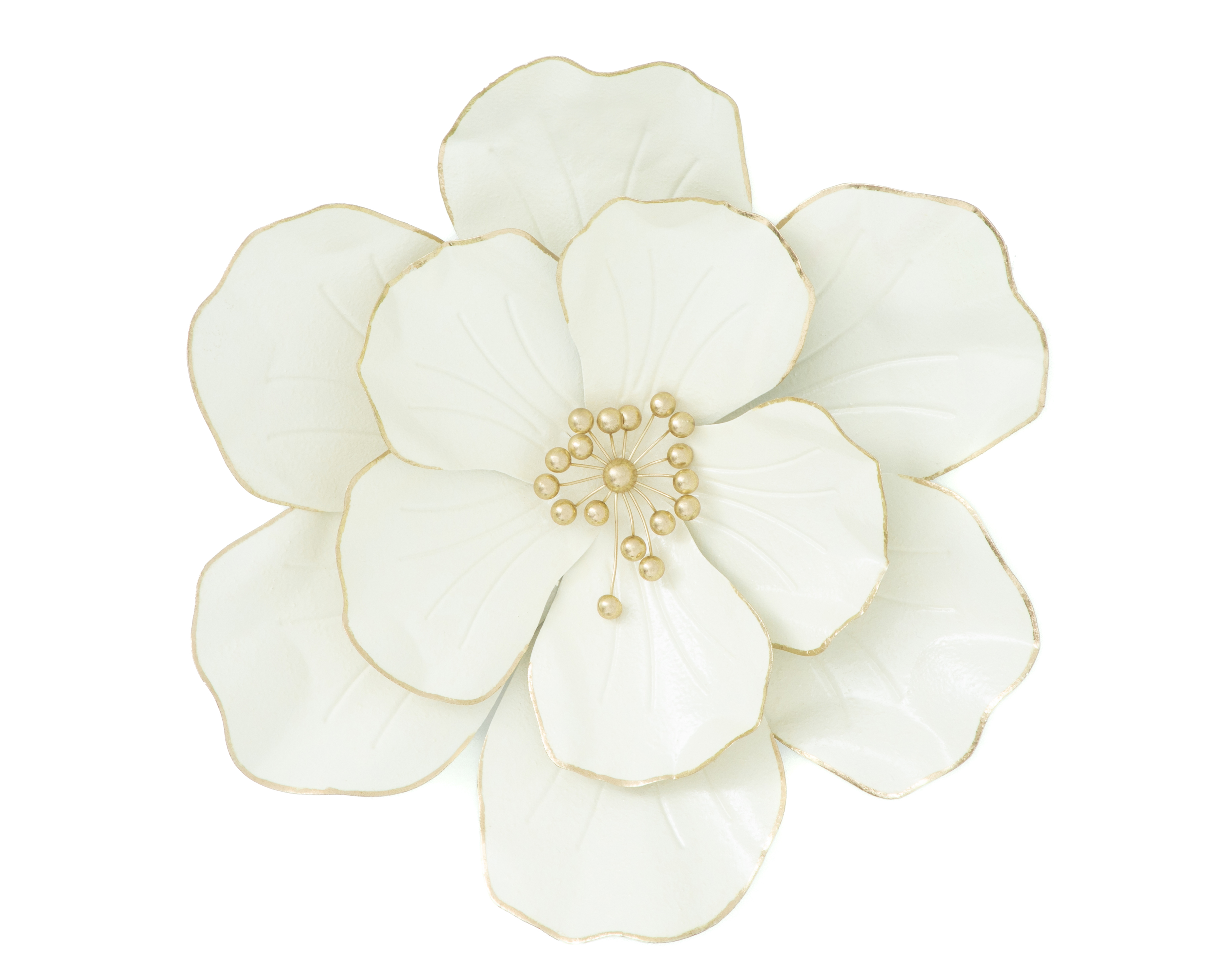 Flor de Pared Decorativa Blancas de Metal