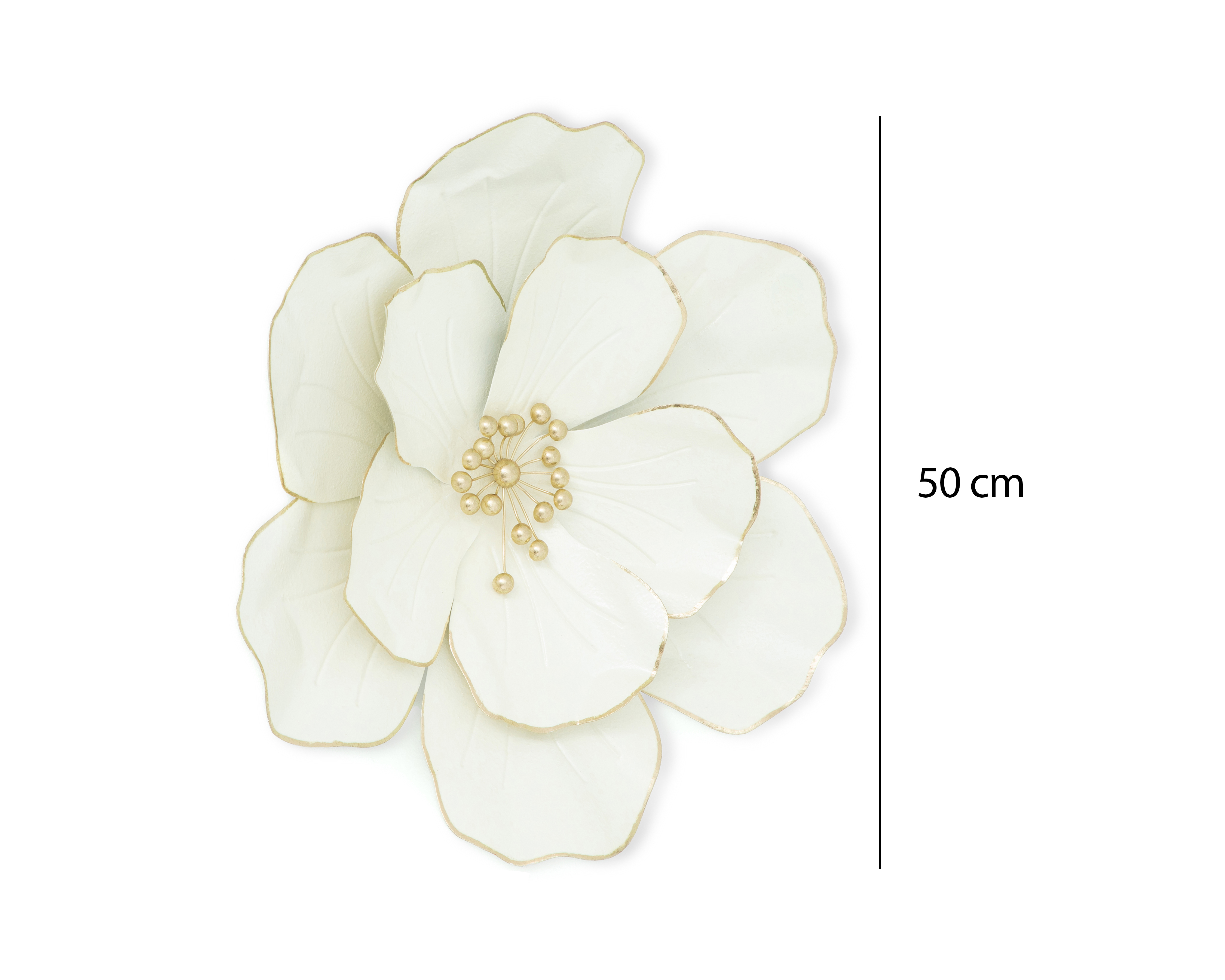 Foto 5 | Foto 5 | Flor de Pared Decorativa Blancas de Metal