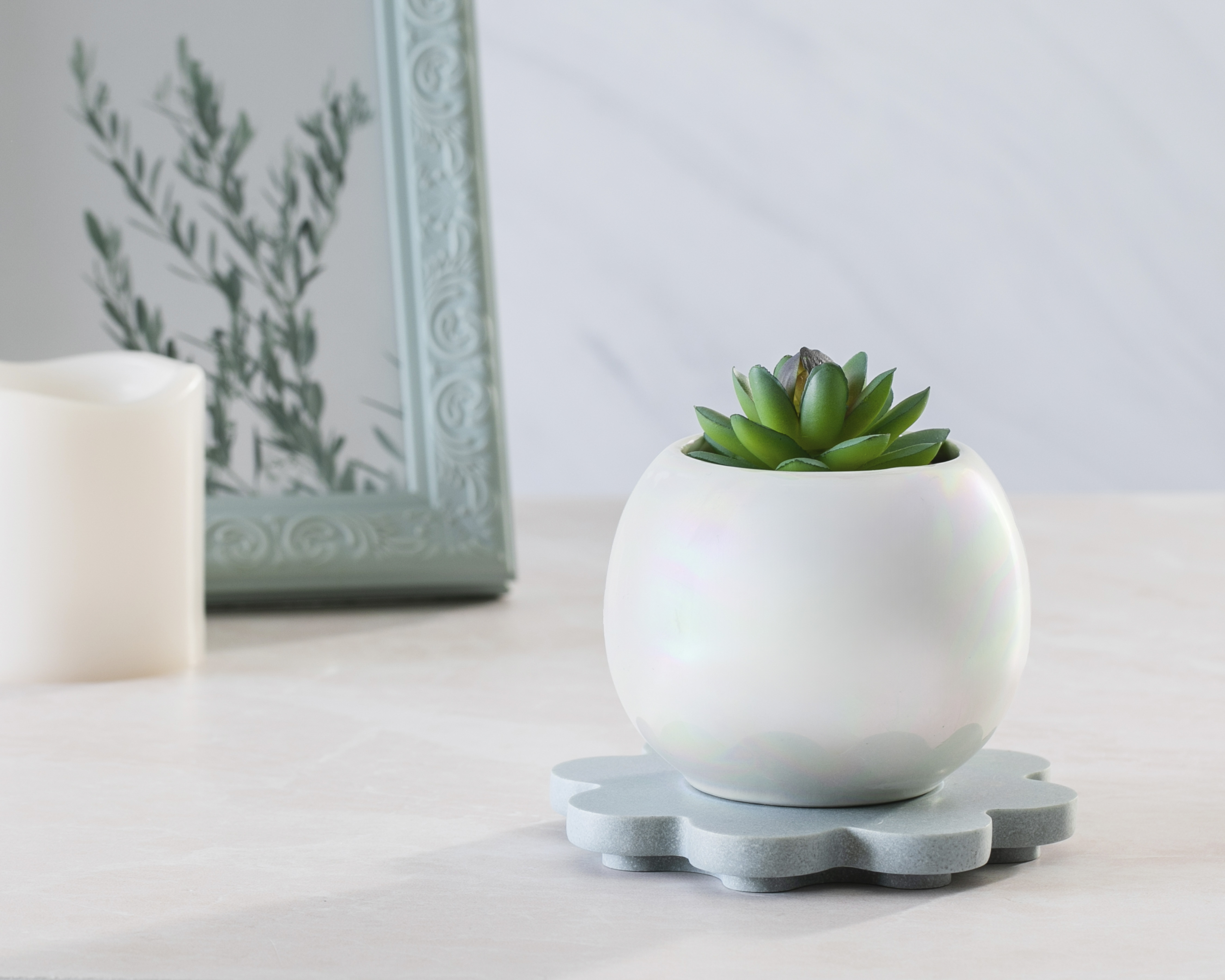 Foto 5 pulgar | Foto 4 | Suculenta Artificial con Maceta Starhaus 11 cm