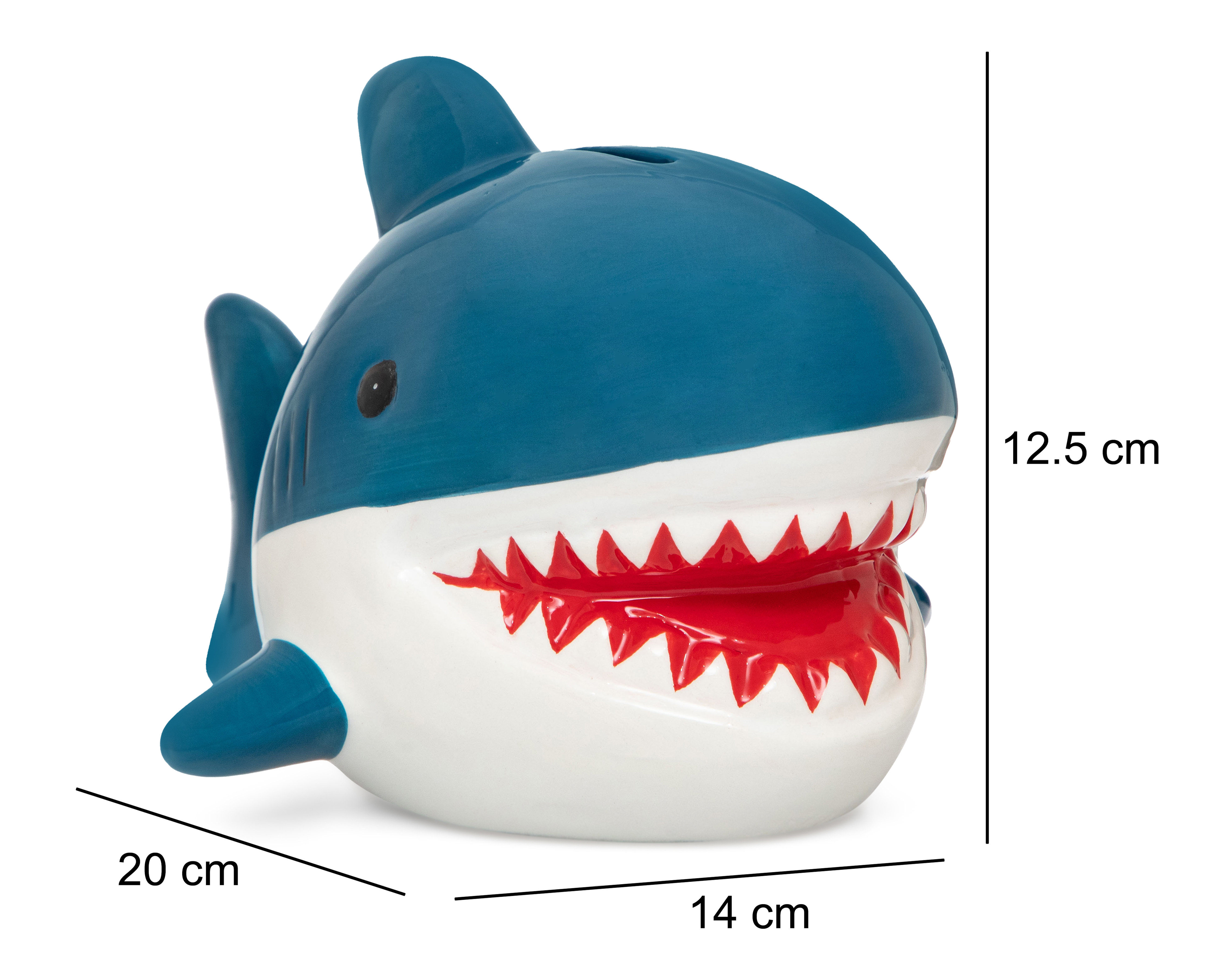 Foto 7 pulgar | Foto 6 | Alcancía de Tiburón Keoni de Cerámica