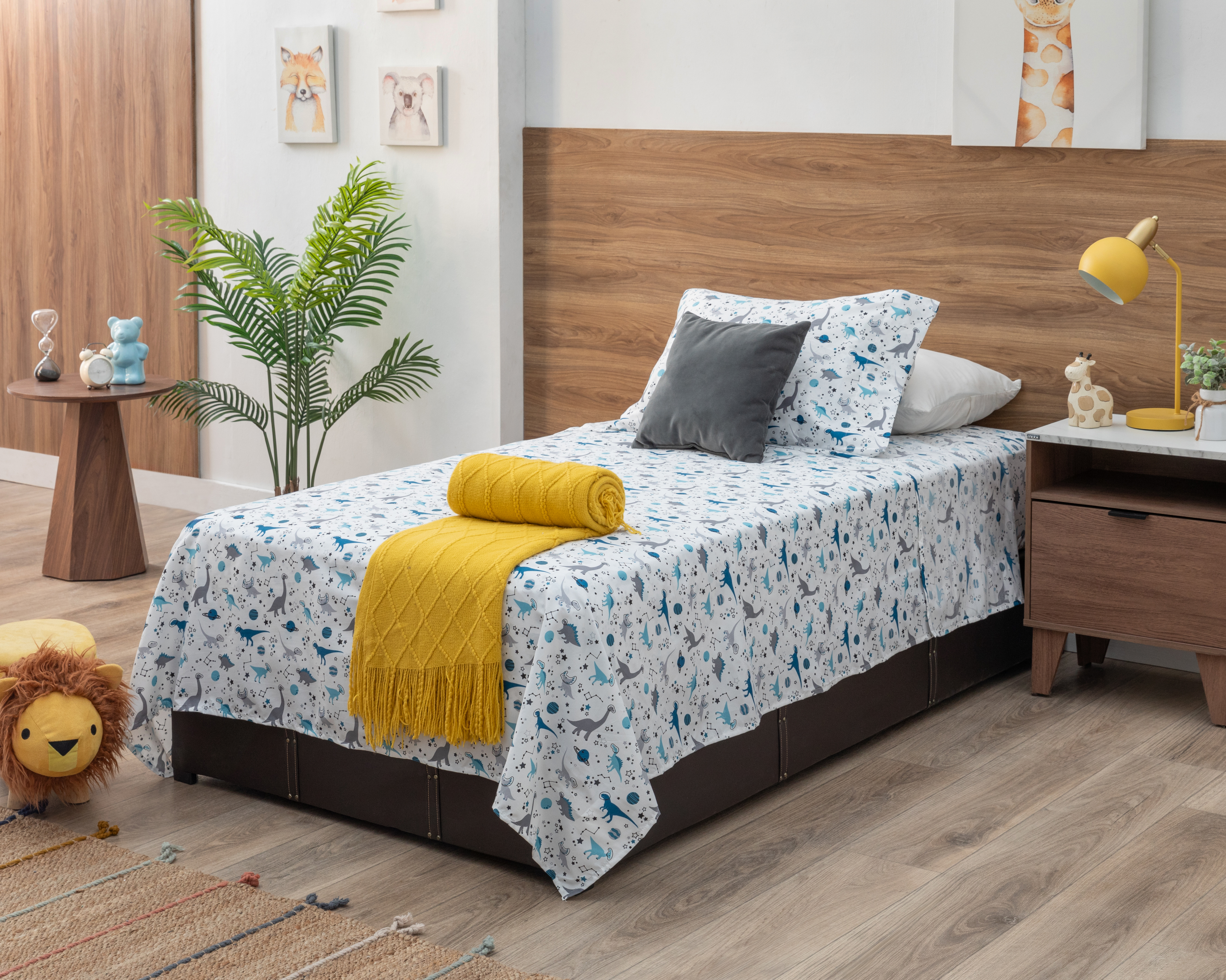 Sábana Individual con Fundas para Almohada Starhaus Dino 3 Piezas