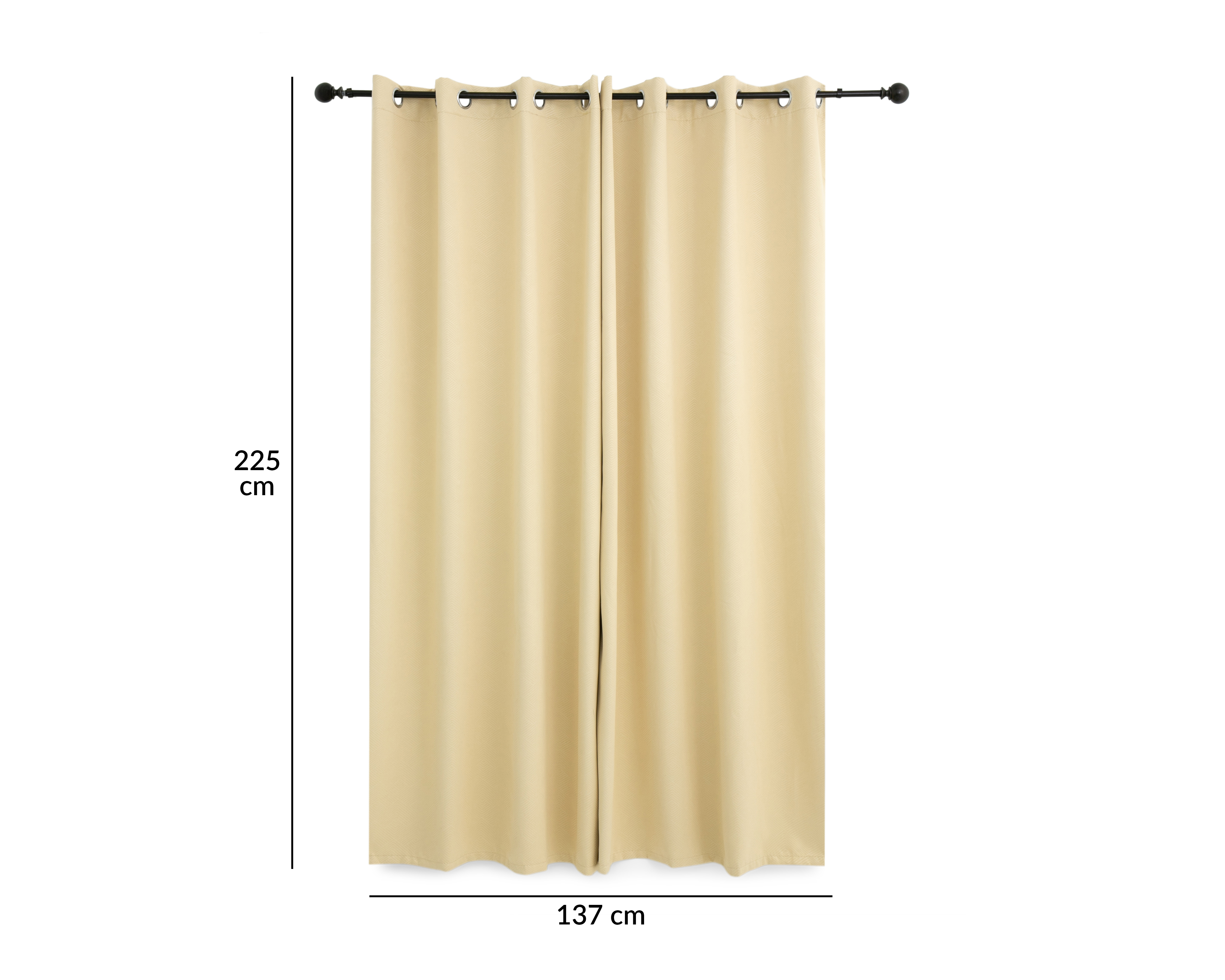 Foto 5 | Foto 5 | Cortina Melo 137 x 225 cm Beige