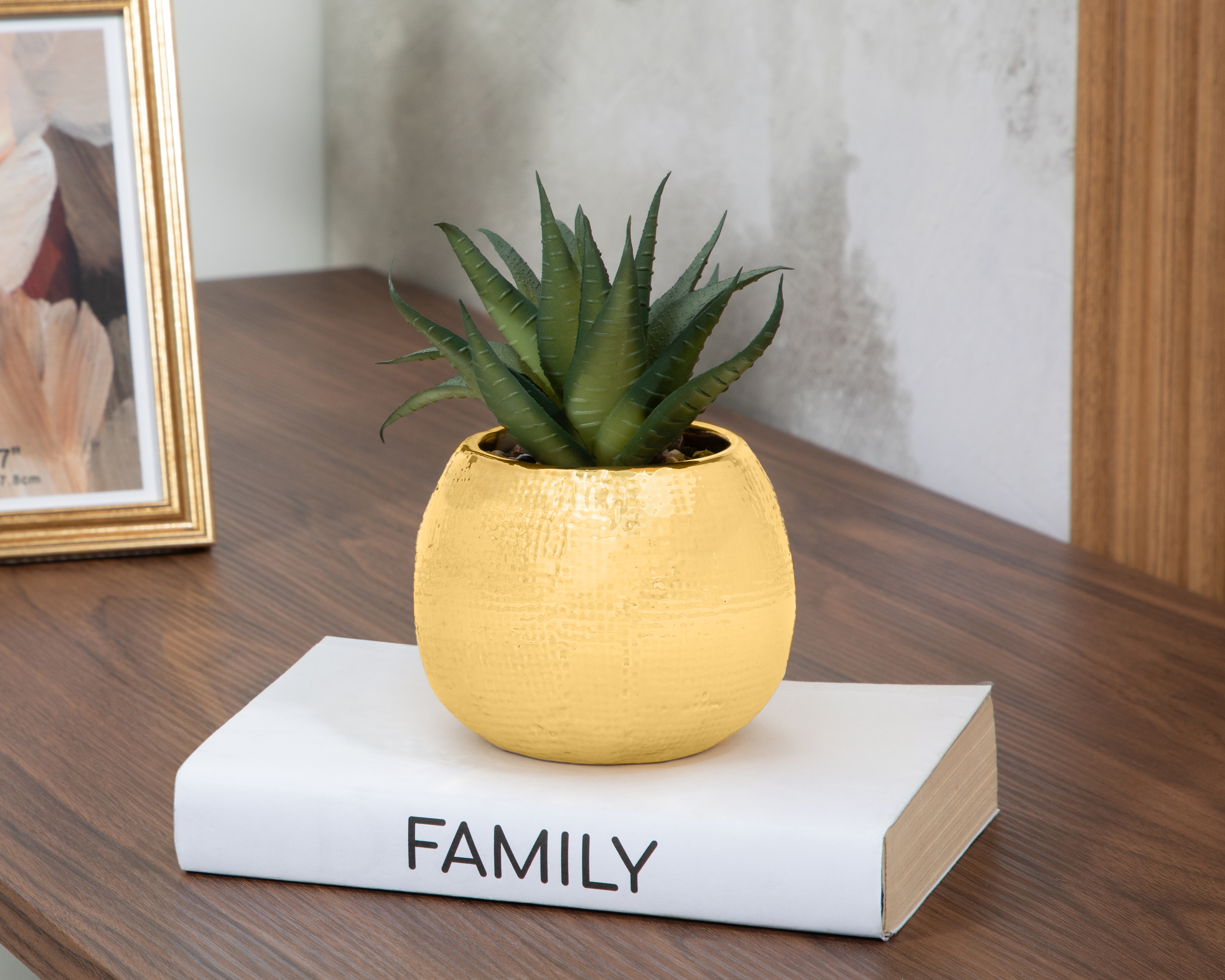 Foto 5 pulgar | Foto 4 | Suculenta Artificial con Maceta Starhaus 16 cm