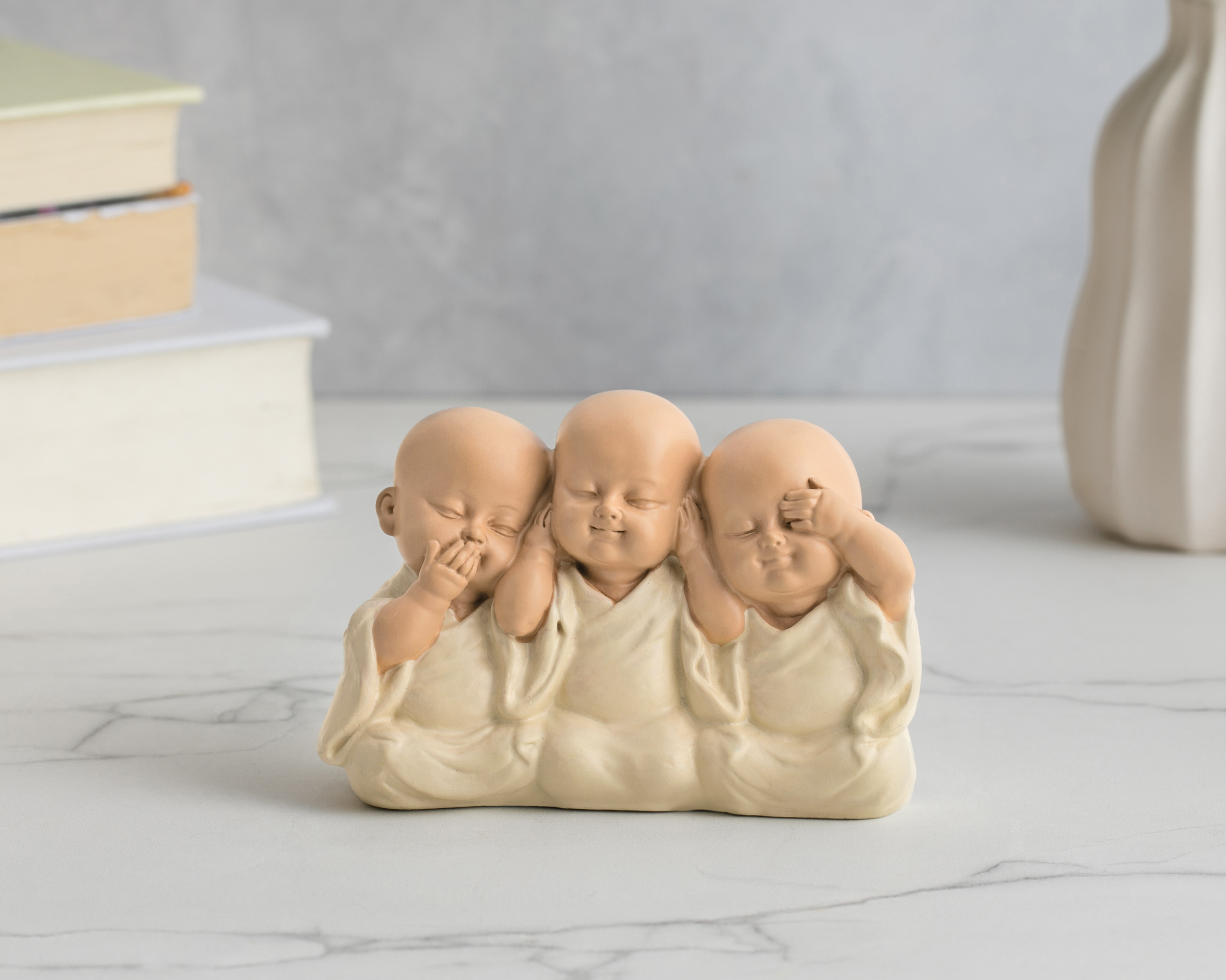 Foto 5 pulgar | Foto 4 | Escultura de Monjes Budistas Rajani de Cerámica