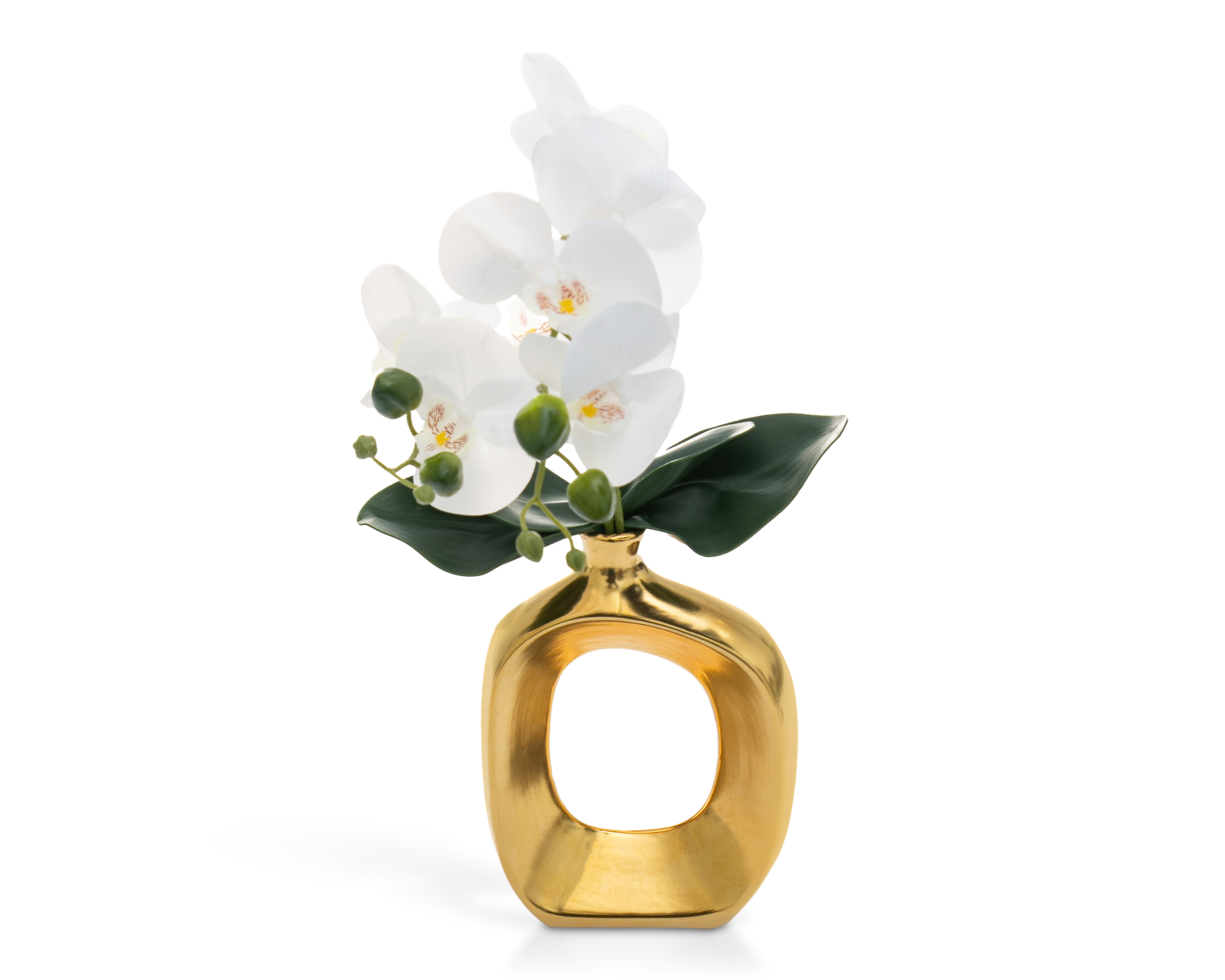 Foto 3 pulgar | Foto 2 | Orquídea Aritificial con Florero Starhaus 45 cm